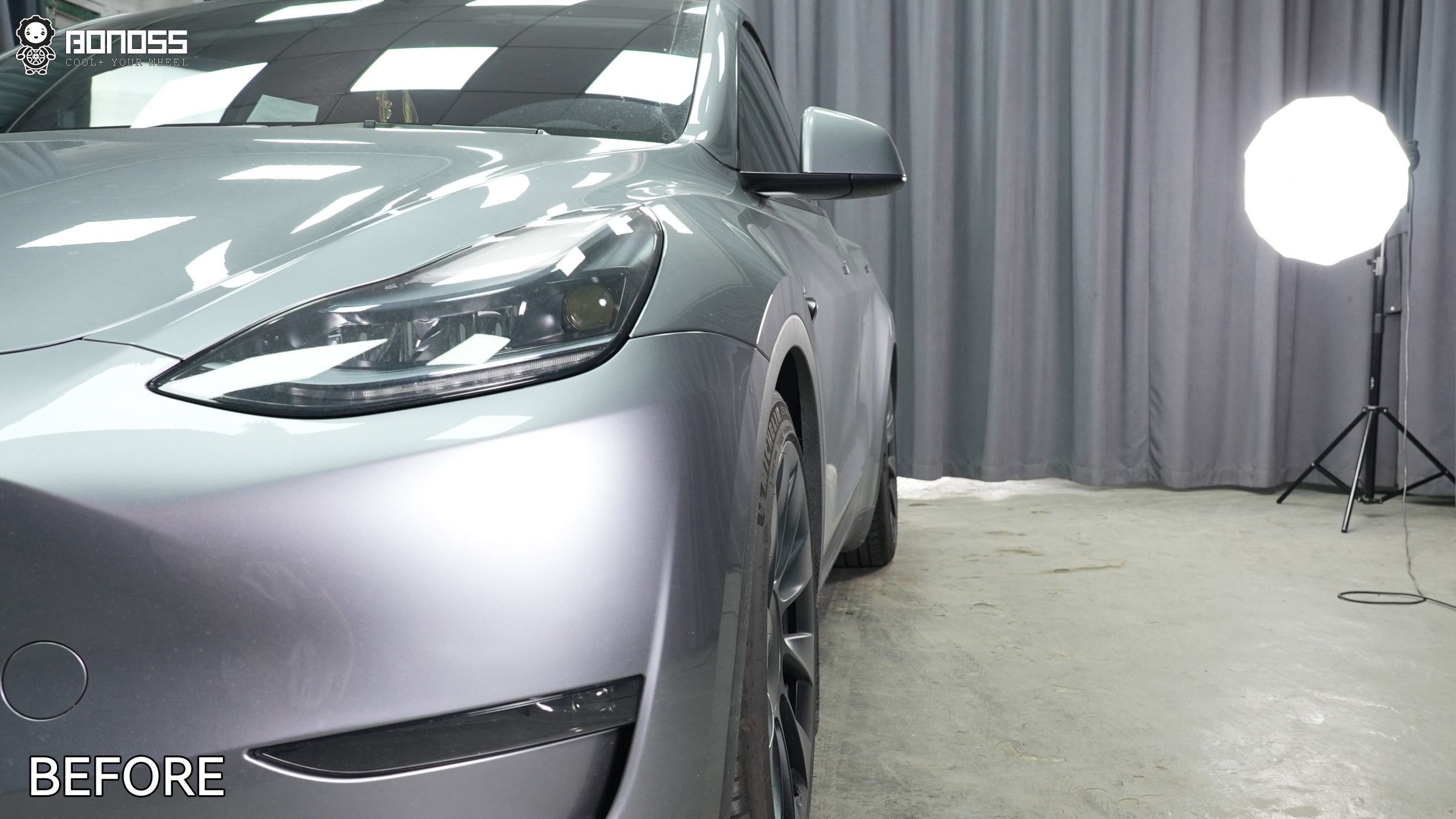 BONOSS Forged Active Cooling 2023 Tesla Model Y Wheel Spacers Front 18mm Rear 20mm Before and After (8)