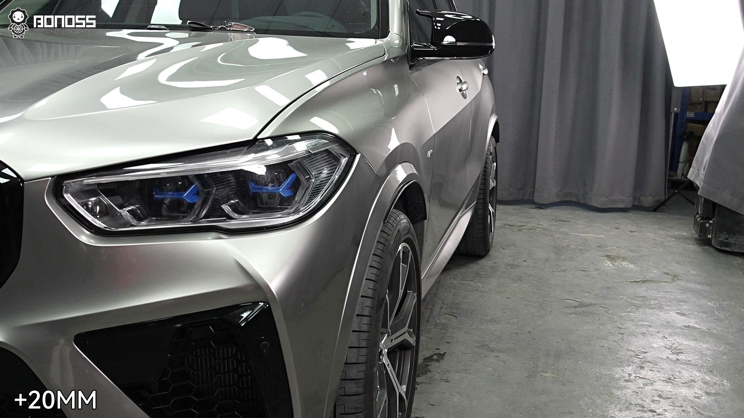 BONOSS Forged Active Cooling 2020 BMW X5 Wheel Spacers Front 20mm Rear 25mm Before and After (3)