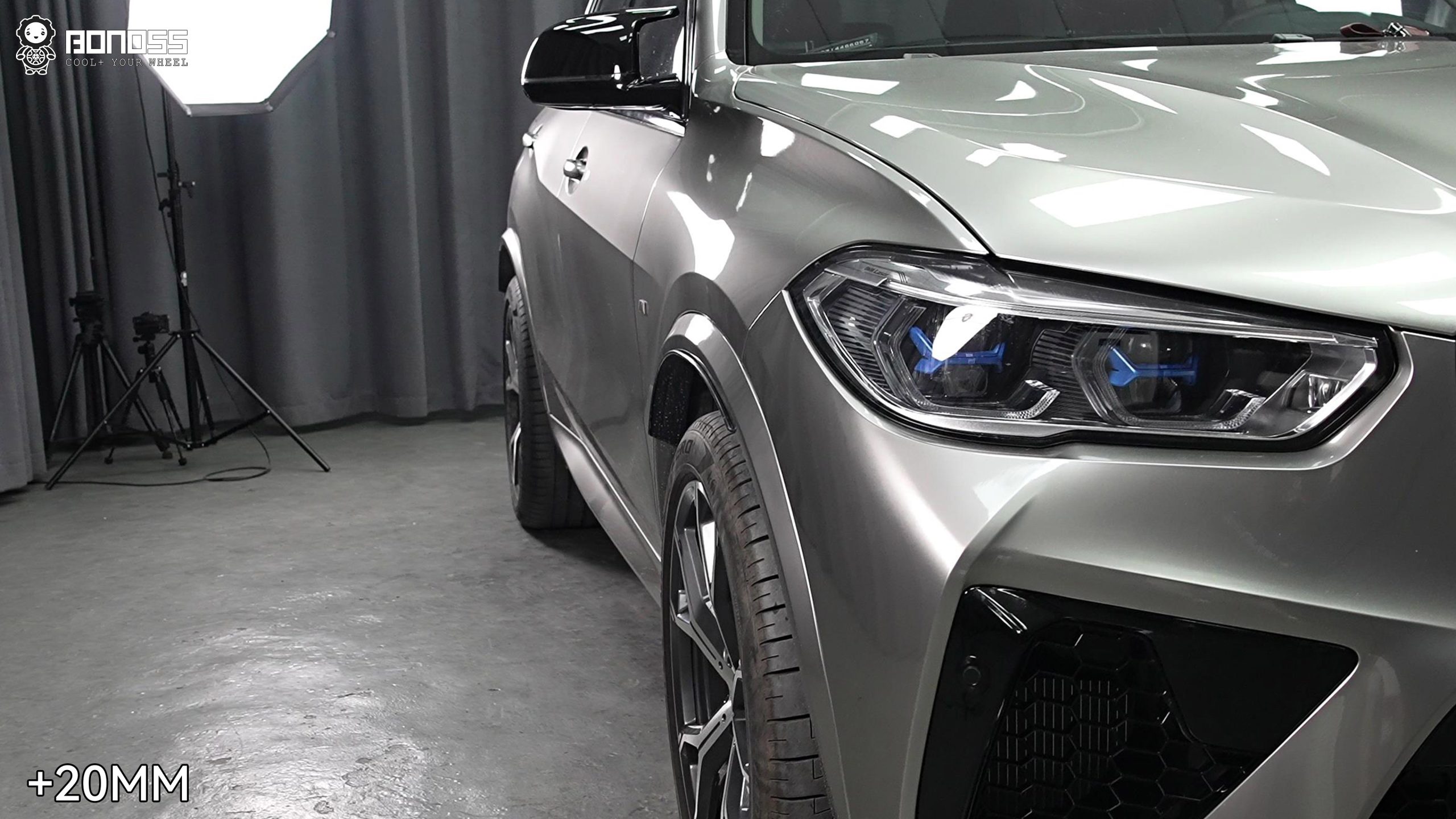 BONOSS Forged Active Cooling 2020 BMW X5 Wheel Spacers Front 20mm Rear 25mm Before and After (4)