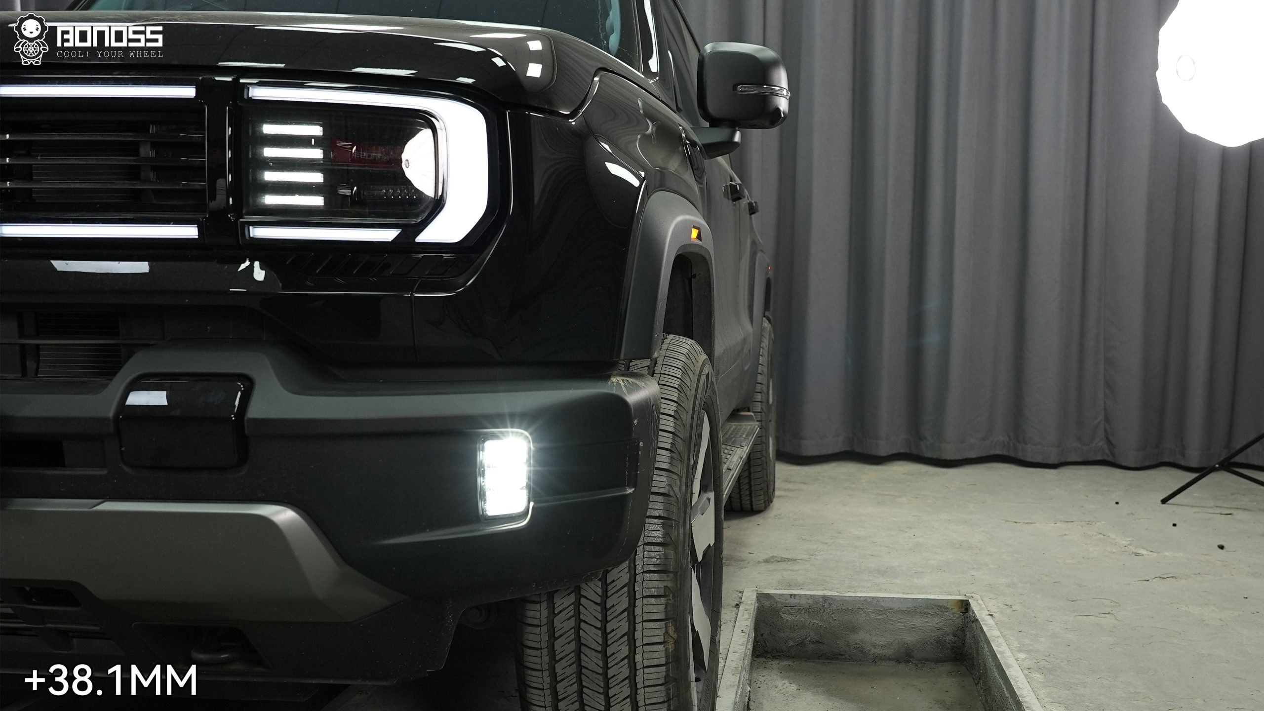 BONOSS Forged Active Cooling 2025 BAIC BJ40 Wheel Spacers Front 38.1mm Rear 38.1mm Before and Afte (3)