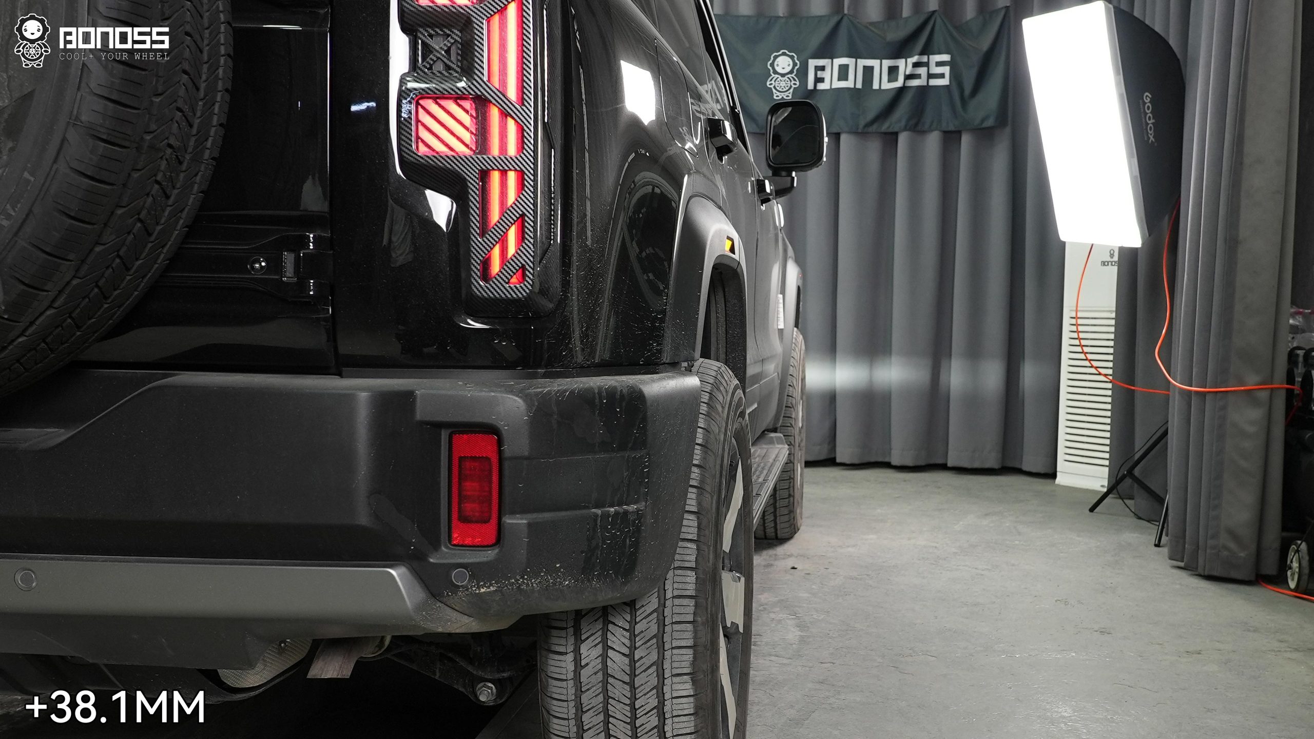BONOSS Forged Active Cooling 2025 BAIC BJ40 Wheel Spacers Front 38.1mm Rear 38.1mm Before and Afte (6)