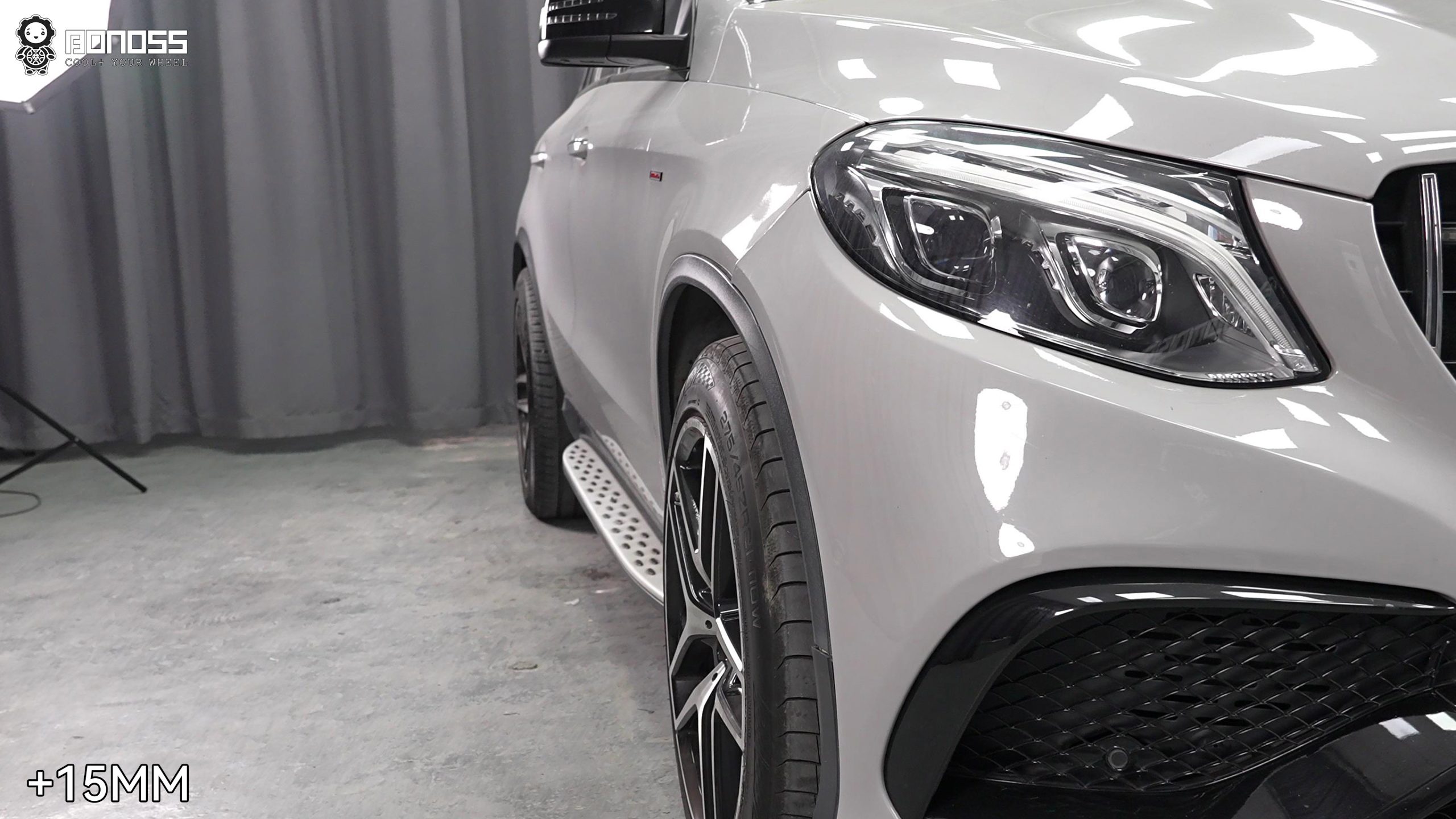BONOSS Forged Lightweight Plus 2015 Mercedes-Benz GLE-Class Wheel Spacers Front 15mm Rear 20mm Before and After (4)