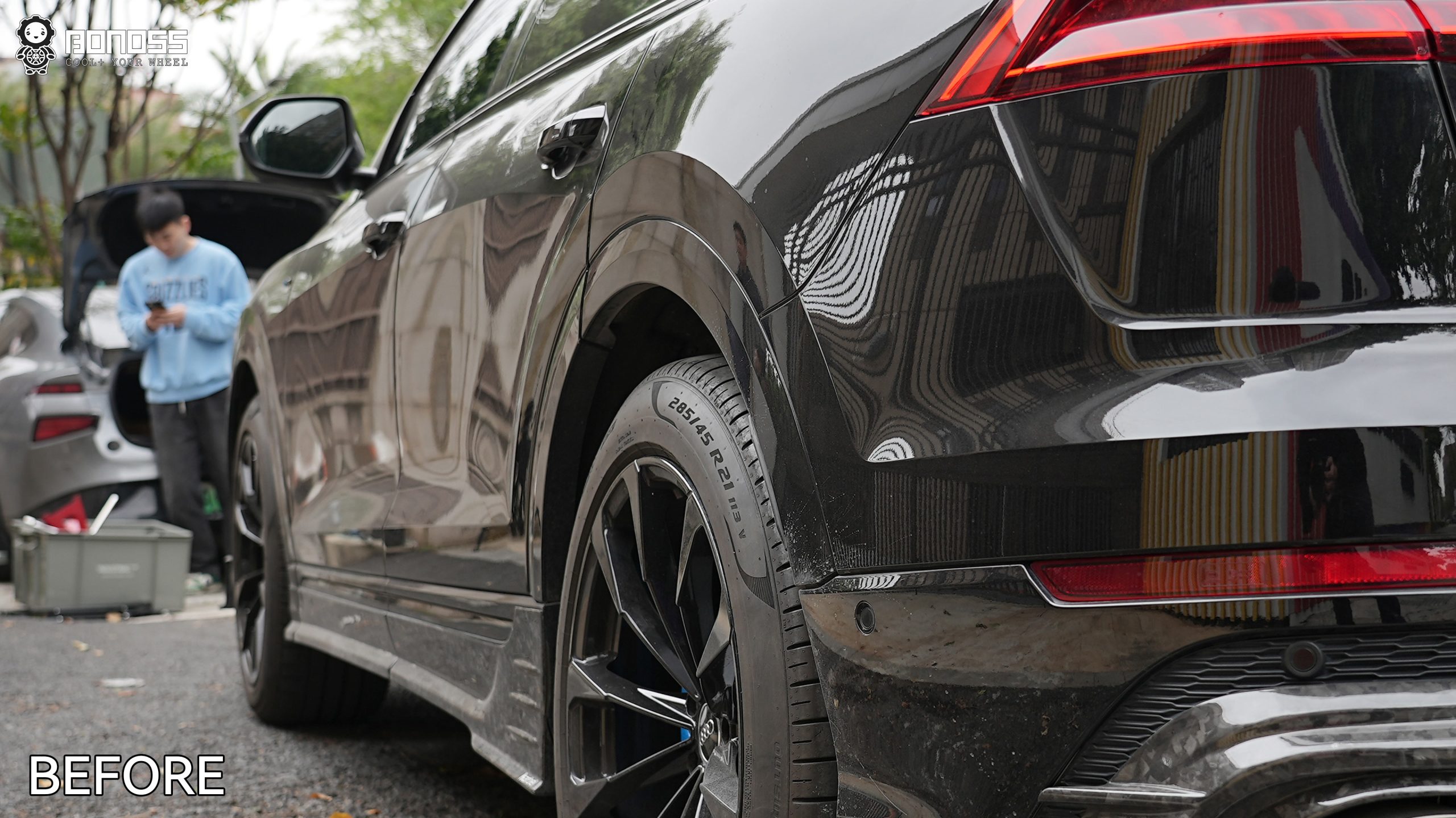BONOSS Forged Lightweight Plus 2019 Audi Q8 Wheel Spacers Front 5mm Rear 15mm Before and After (10)