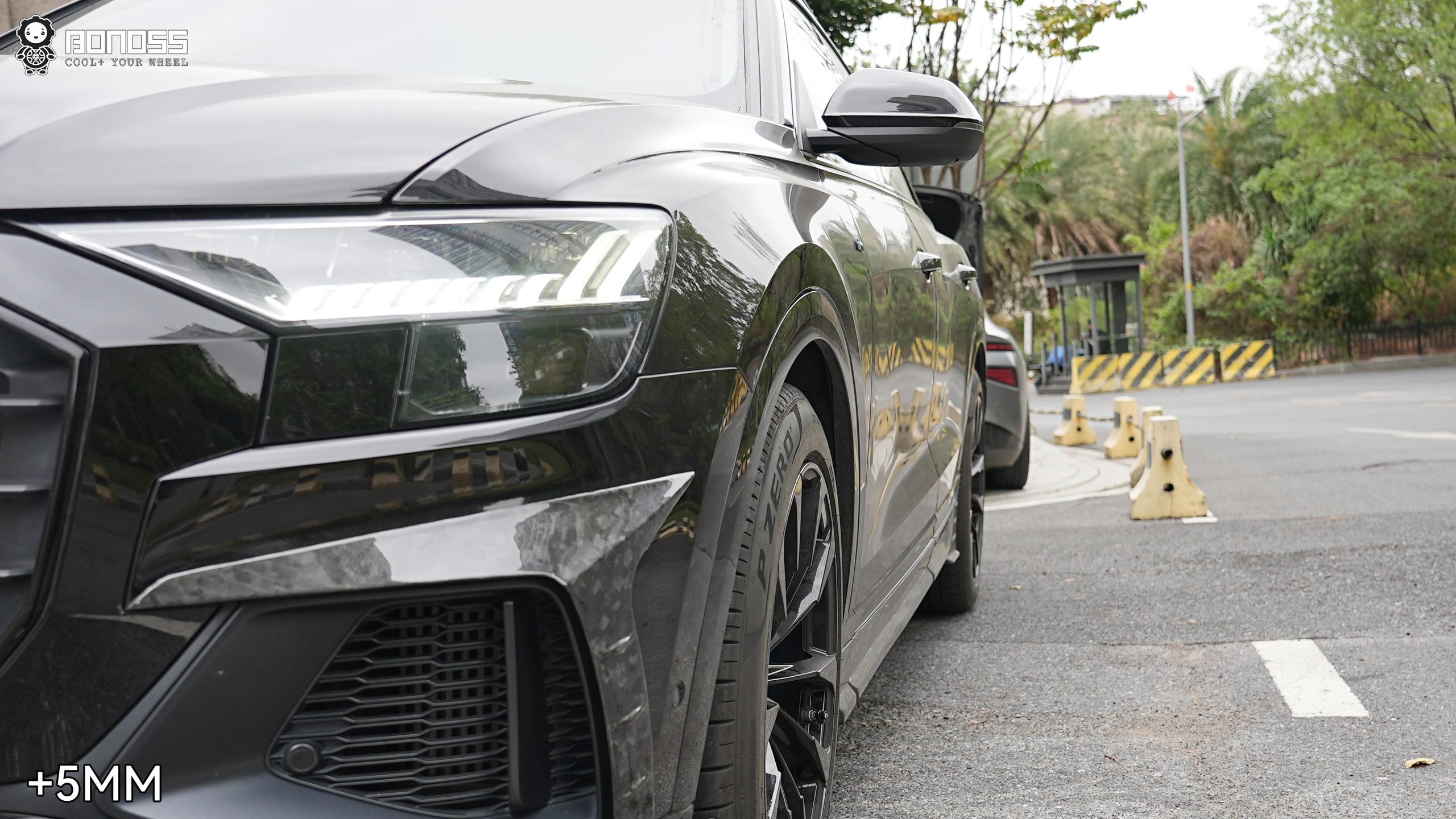 BONOSS Forged Lightweight Plus 2019 Audi Q8 Wheel Spacers Front 5mm Rear 15mm Before and After (3)