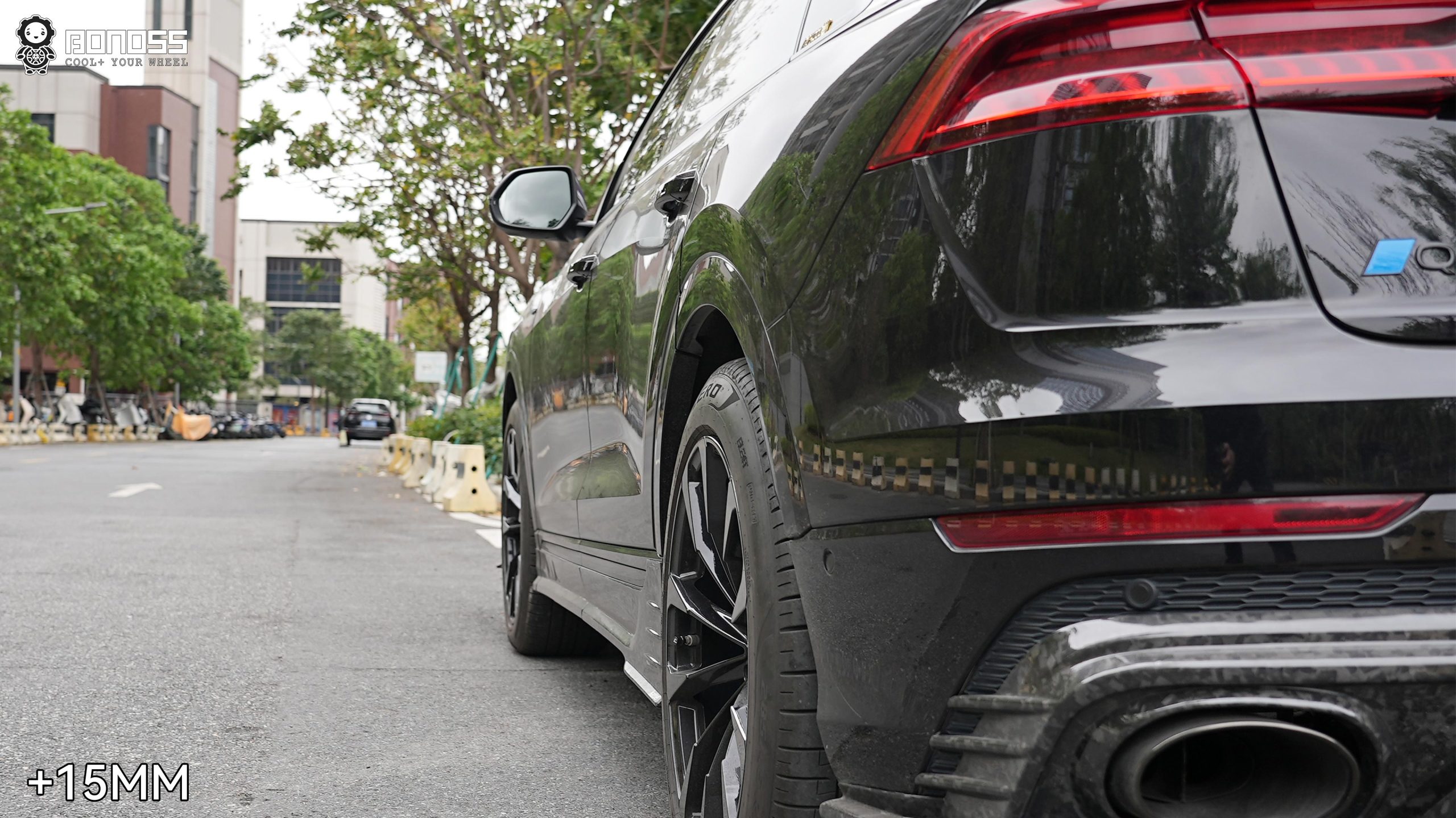 BONOSS Forged Lightweight Plus 2019 Audi Q8 Wheel Spacers Front 5mm Rear 15mm Before and After (5)