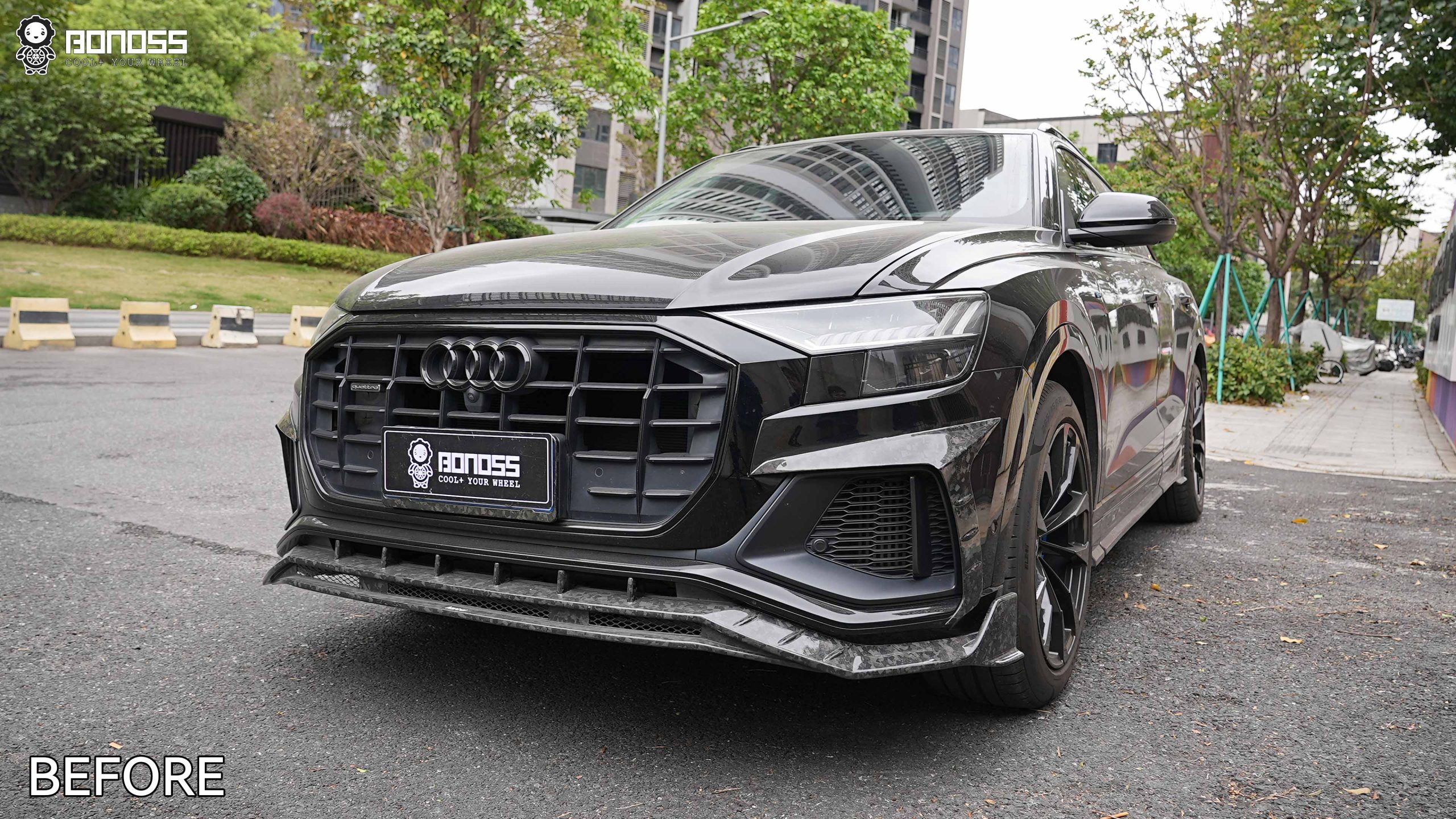 BONOSS Forged Lightweight Plus 2019 Audi Q8 Wheel Spacers Front 5mm Rear 15mm Before and After (7)