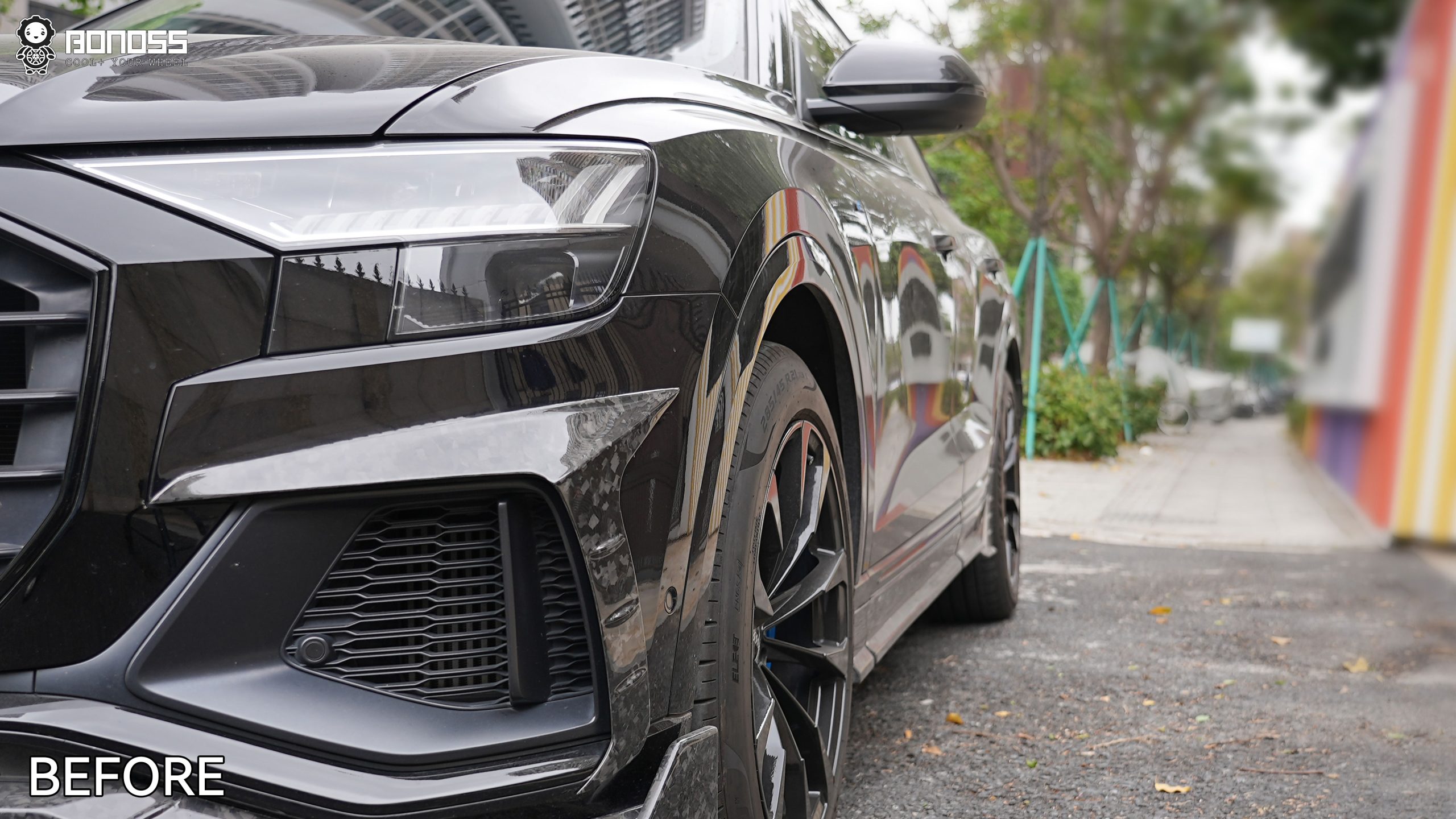 BONOSS Forged Lightweight Plus 2019 Audi Q8 Wheel Spacers Front 5mm Rear 15mm Before and After (8)