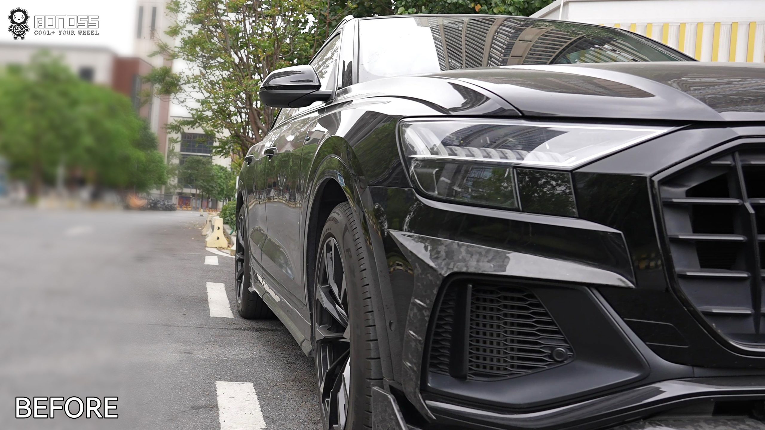 BONOSS Forged Lightweight Plus 2019 Audi Q8 Wheel Spacers Front 5mm Rear 15mm Before and After (9)