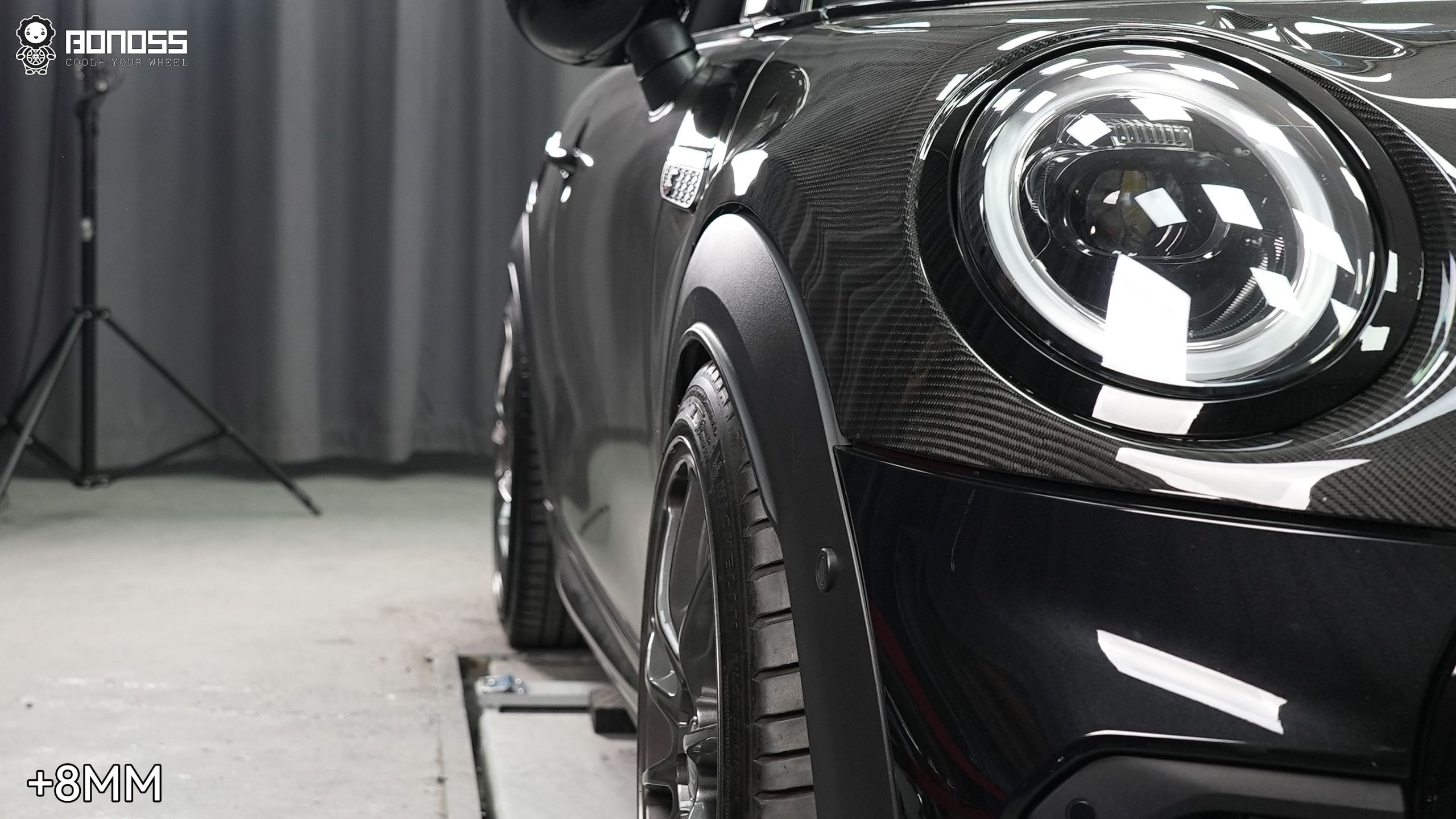 BONOSS Forged Lightweight Plus 2023 MINI Cooper Wheel Spacers Front 8mm Rear 10mm Before and After (2)