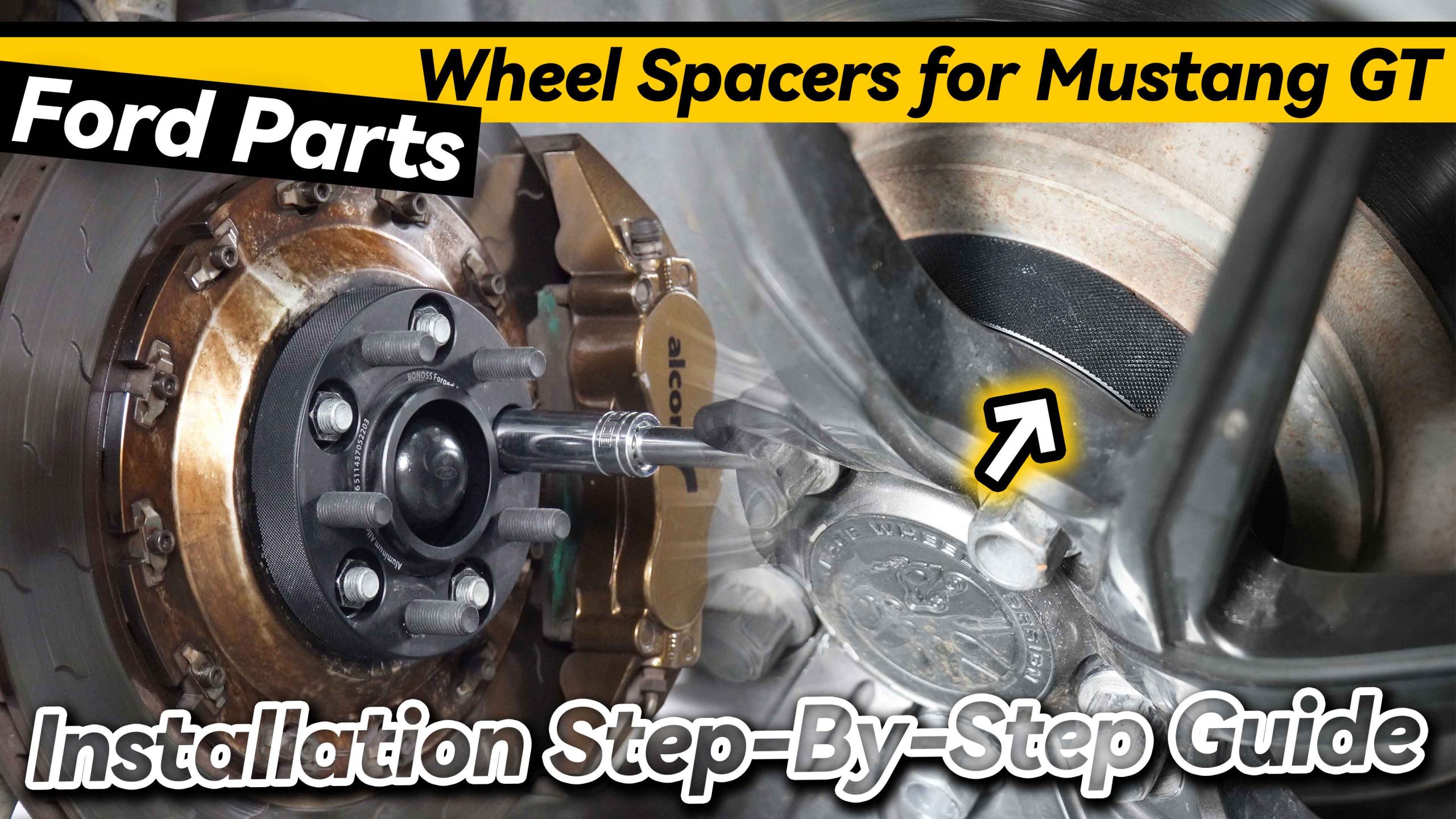 Best Spacers for Mustang GT Hub-Centric vs. Lug-Centric BONOSS Forged Active Cooling Adapters Hubcentric Spacers Pros Before and After Example (3)