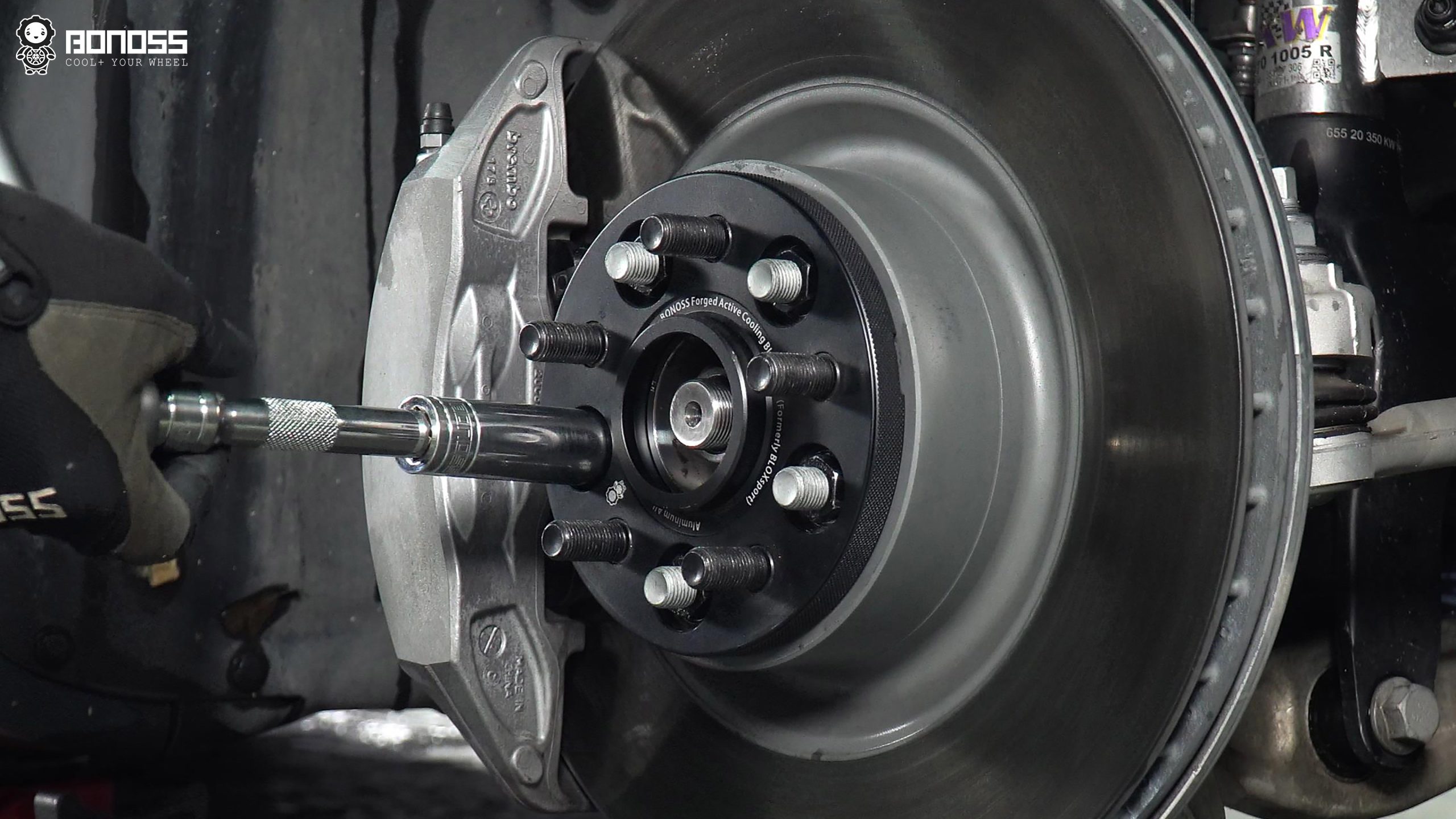 Model Y Performance Spacers Torque Specs Safe Installation BONOSS Forged Active Cooling Adapters Hubcentric Spacers Pros Before and After Example (1)