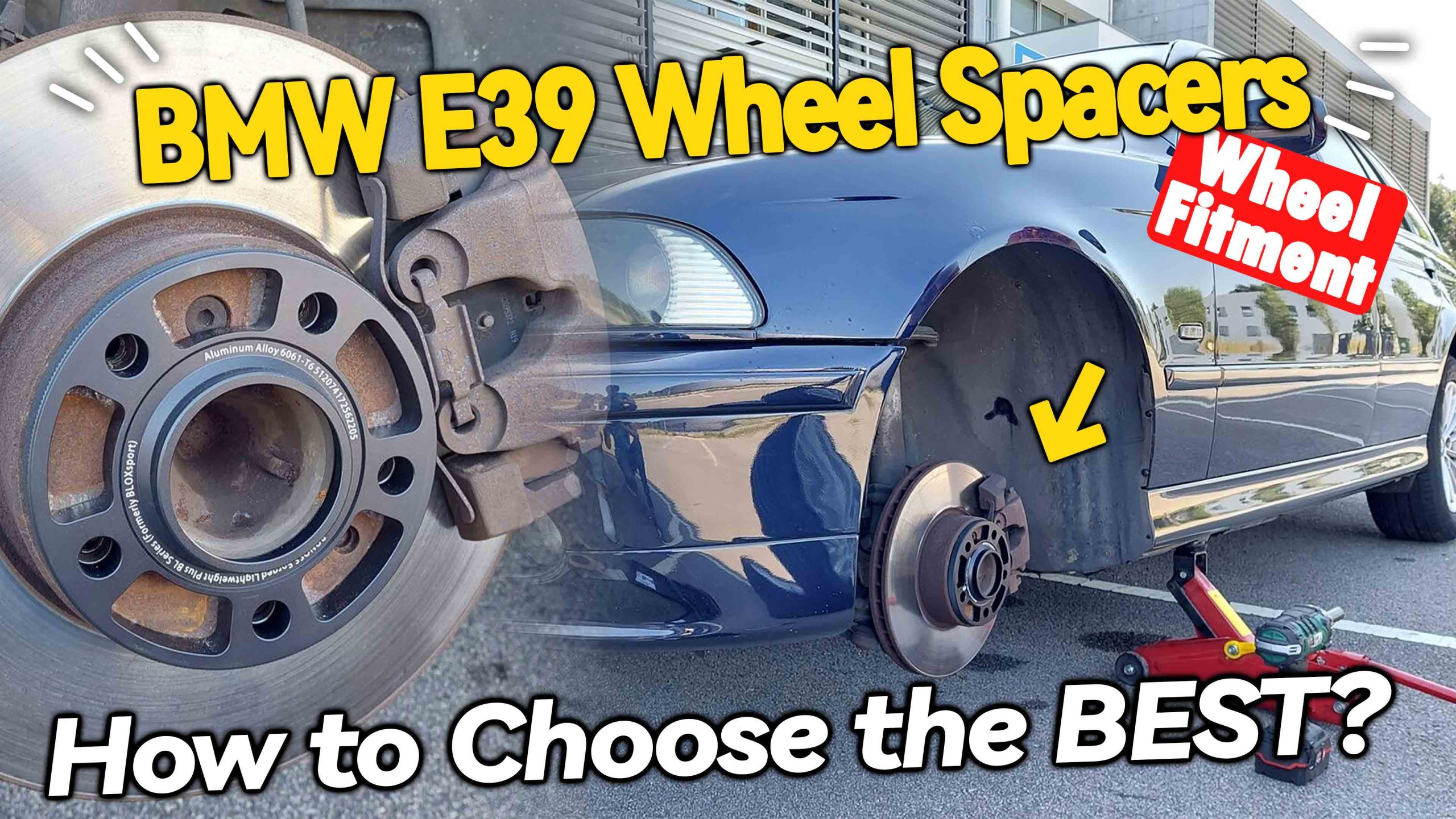 Ultimate BMW E39 Wheel Spacers Size Perfect Stance BONOSS Forged Lightweight Plus Adapters Hubcentric Spacers Before and After (4)