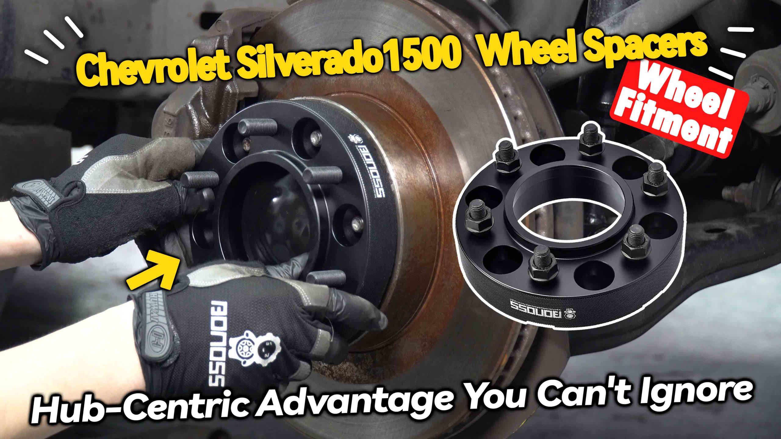 Ultimate Silverado 1500 Wheel Spacers Size Fitment Guide BONOSS Forged Active Cooling Adapters Hubcentric Spacers Pros Before and After Example (4)
