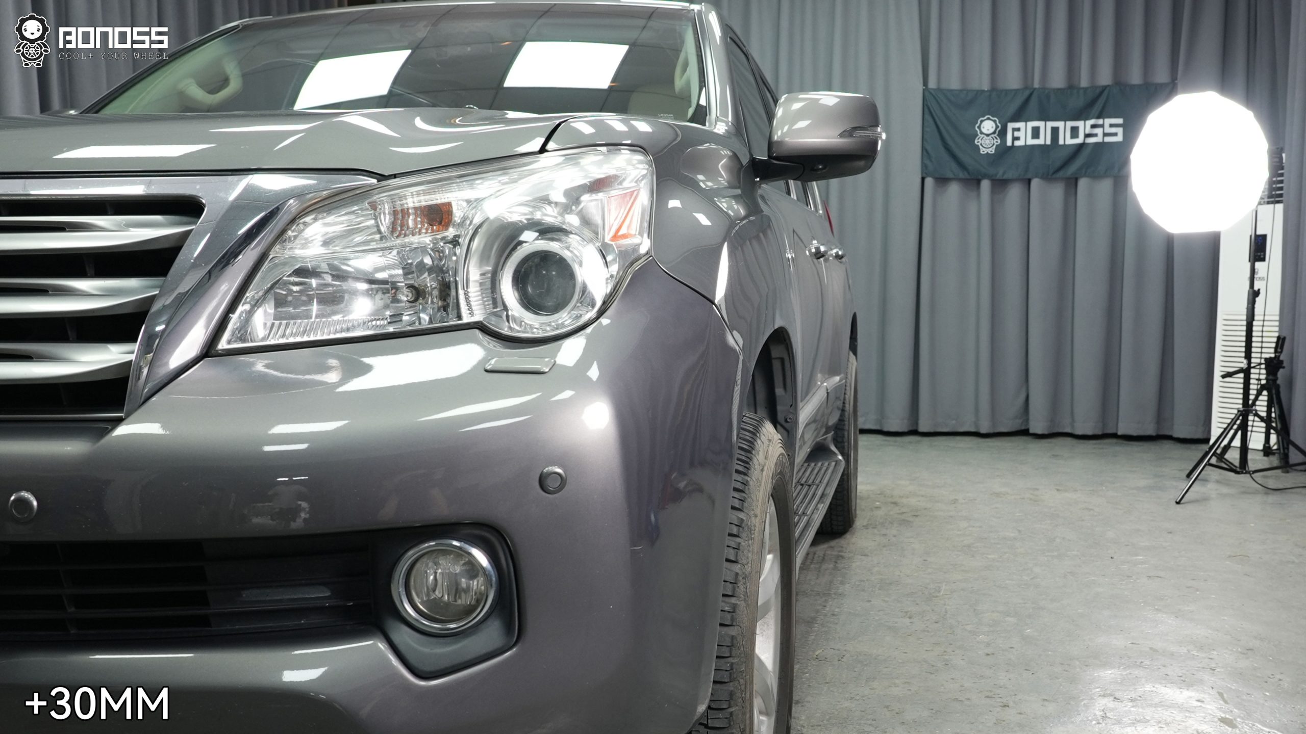 BONOSS Forged Active Cooling 2010 Lexus GX460 Wheel Spacers Front 30mm Rear 30mm Before and After (3)