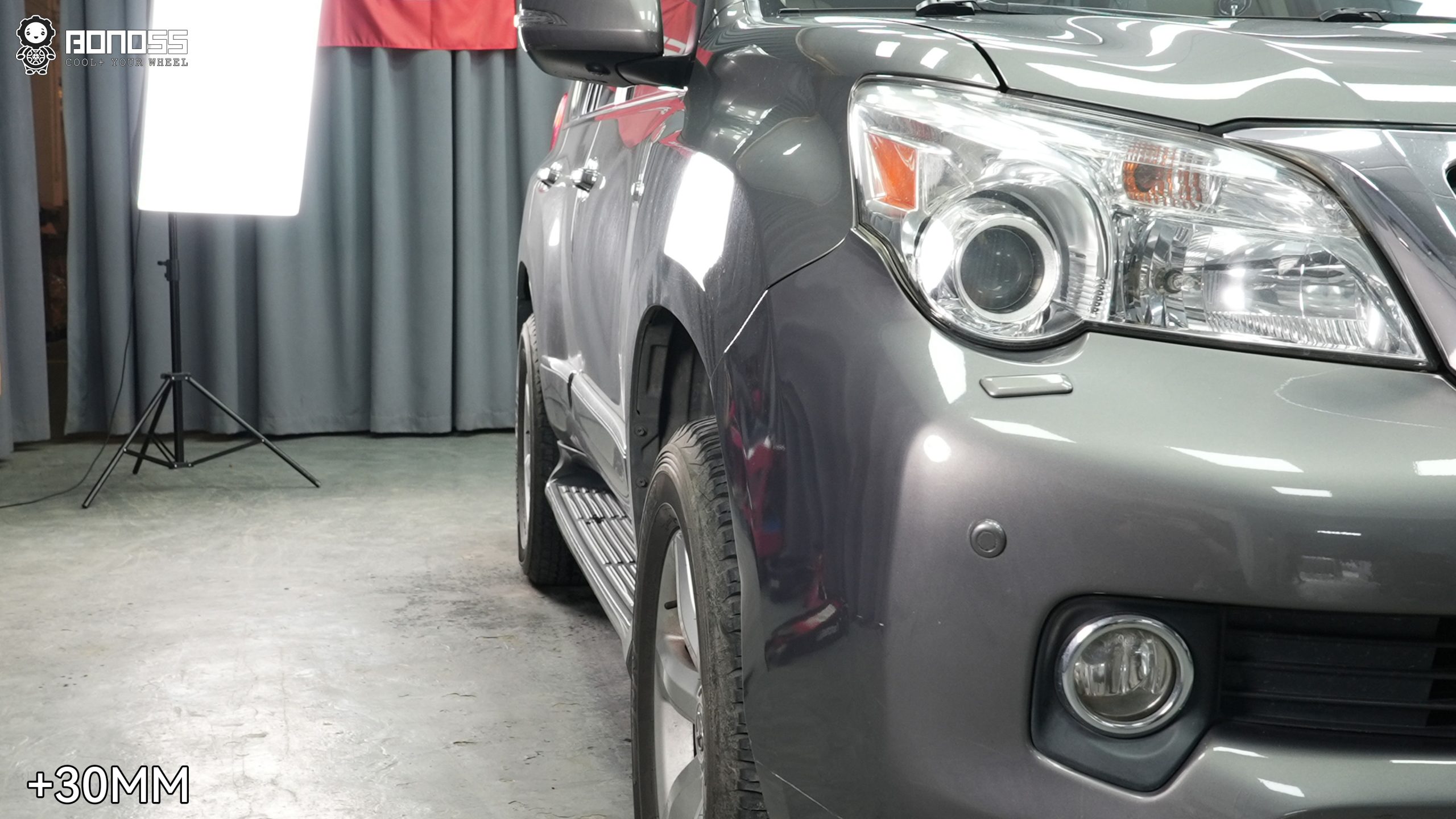 BONOSS Forged Active Cooling 2010 Lexus GX460 Wheel Spacers Front 30mm Rear 30mm Before and After (4)
