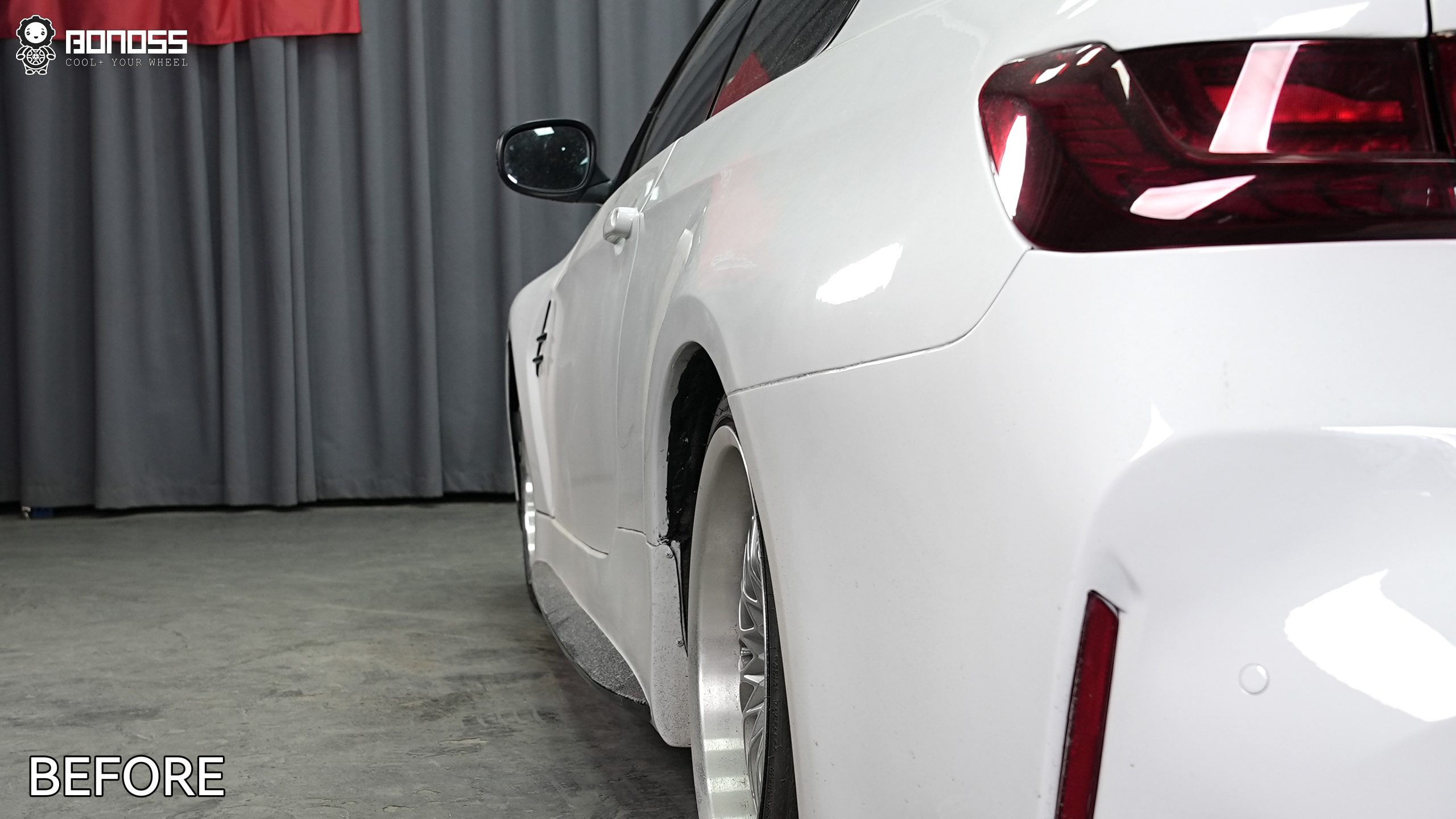 BONOSS Forged Active Cooling 2011 BMW 3 Series Wheel Spacers Front 25mm Rear 25mm Before and After (10)