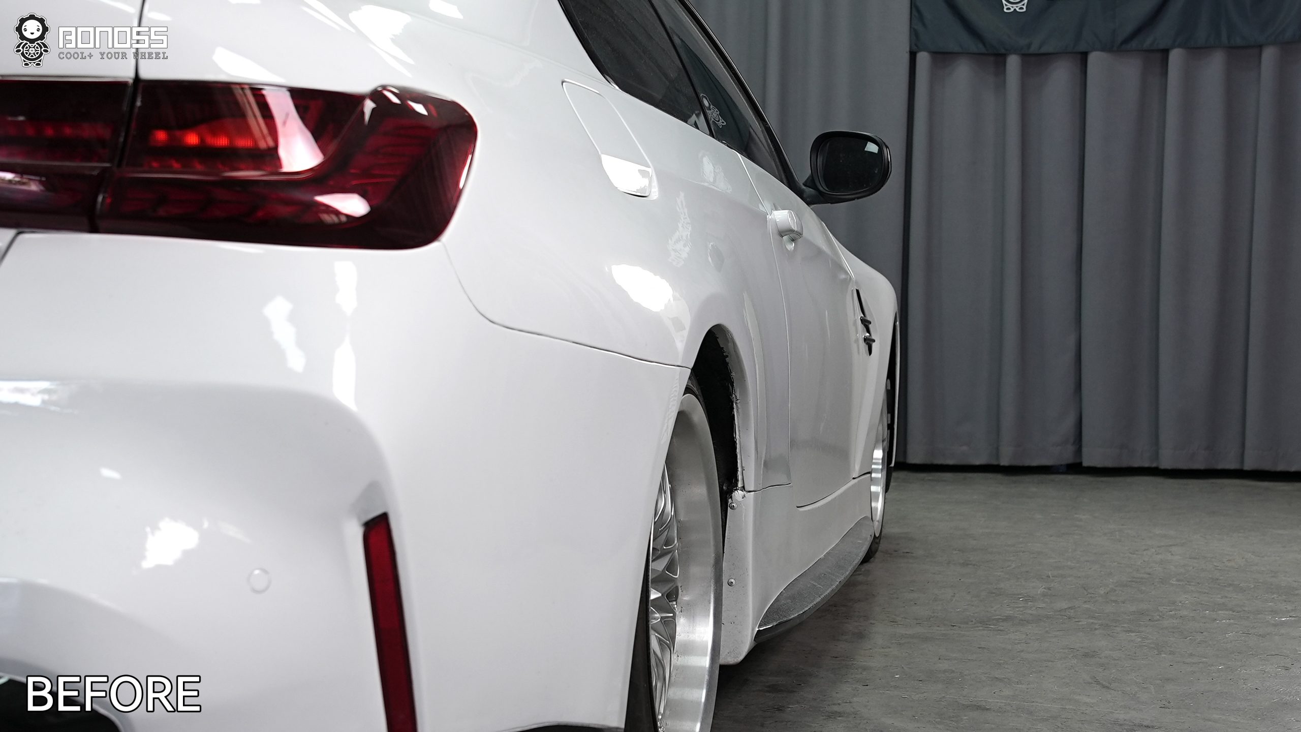 BONOSS Forged Active Cooling 2011 BMW 3 Series Wheel Spacers Front 25mm Rear 25mm Before and After (11)