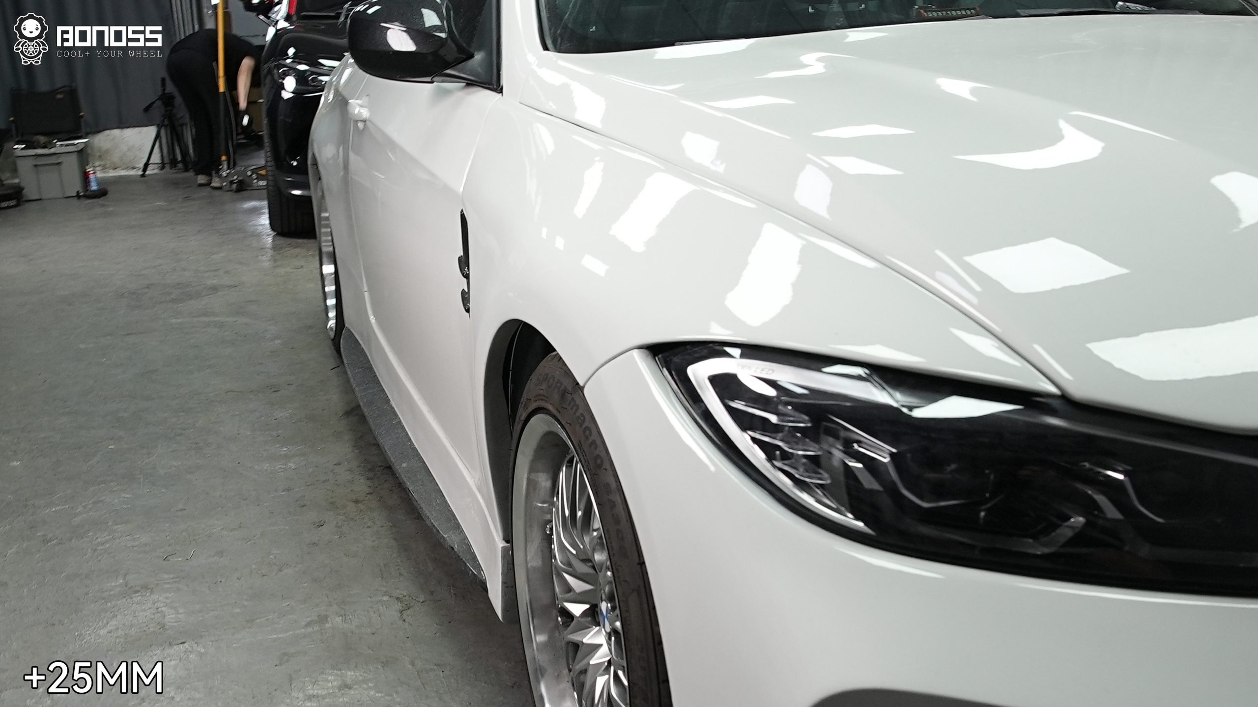 BONOSS Forged Active Cooling 2011 BMW 3 Series Wheel Spacers Front 25mm Rear 25mm Before and After (4)