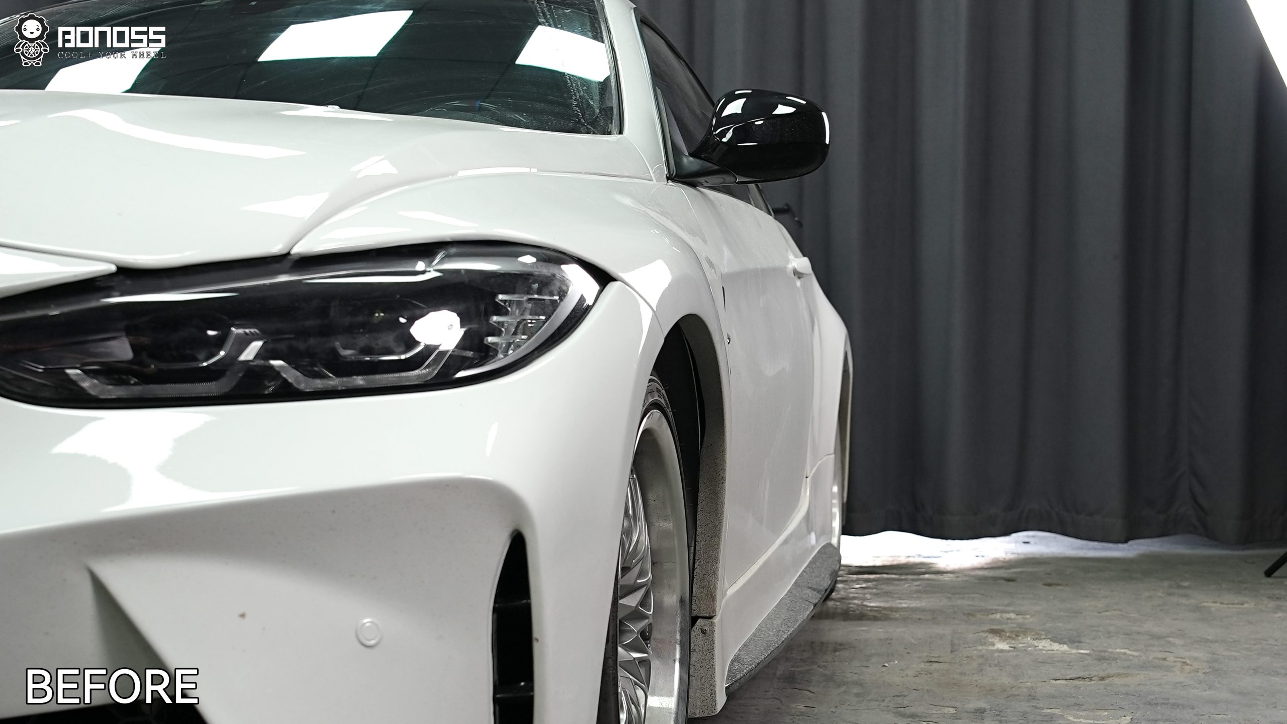 BONOSS Forged Active Cooling 2011 BMW 3 Series Wheel Spacers Front 25mm Rear 25mm Before and After (8)