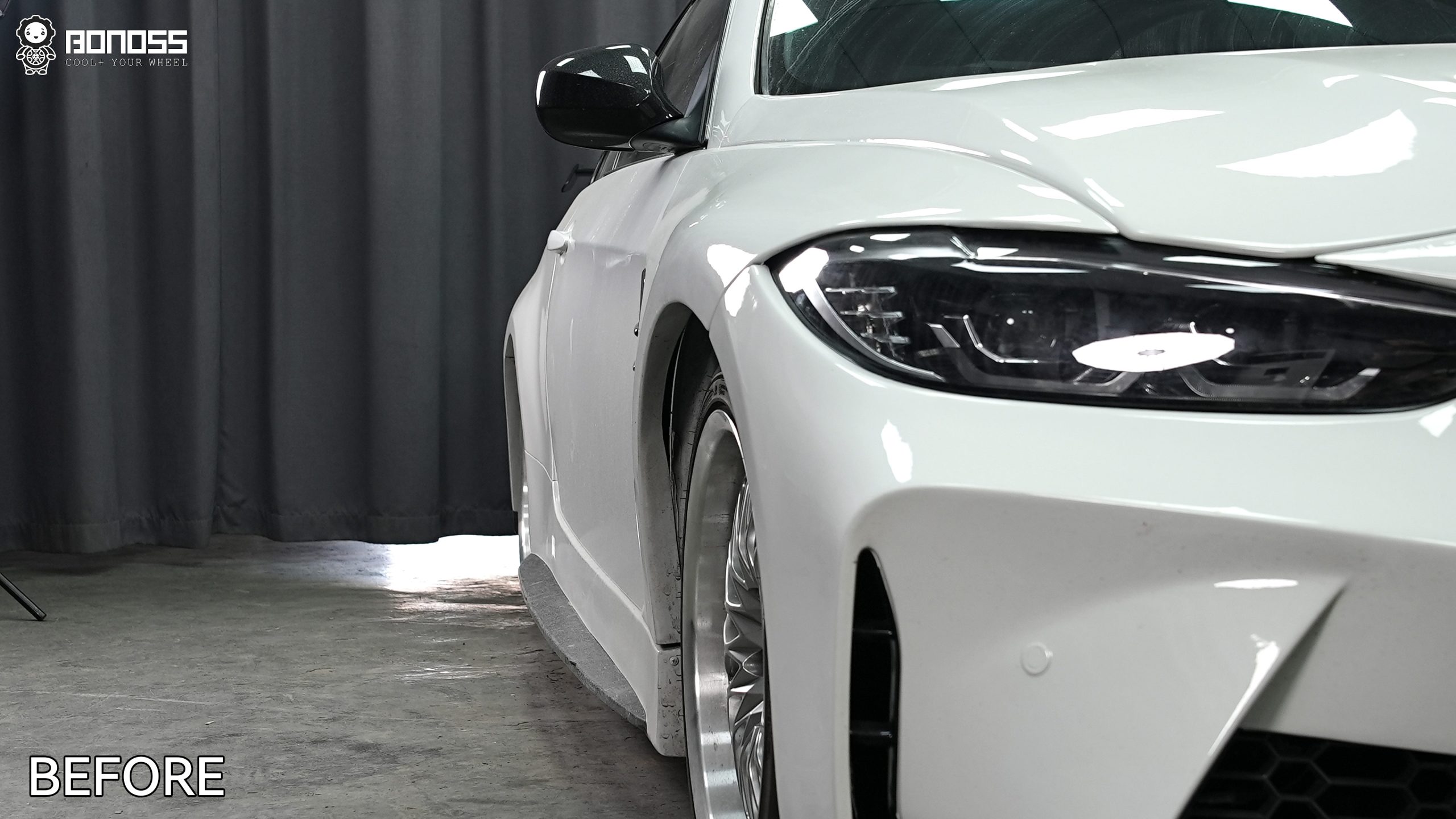 BONOSS Forged Active Cooling 2011 BMW 3 Series Wheel Spacers Front 25mm Rear 25mm Before and After (9)
