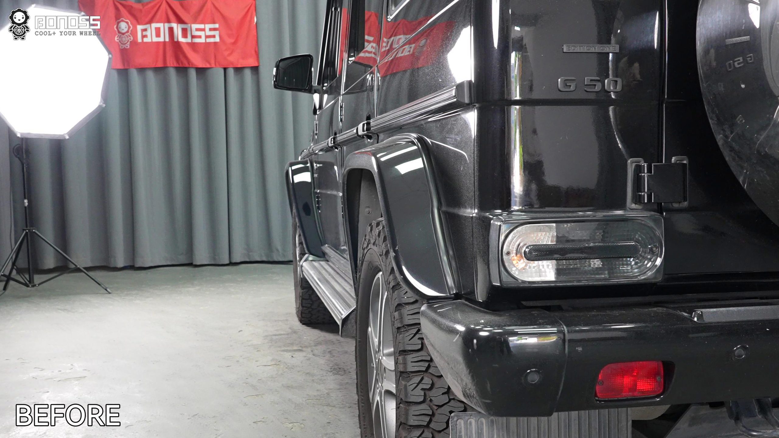 BONOSS Forged Active Cooling 2013 Mercedes-Benz G-Class Wheel Spacers Front 35mm Rear 35mm Before and After (10)
