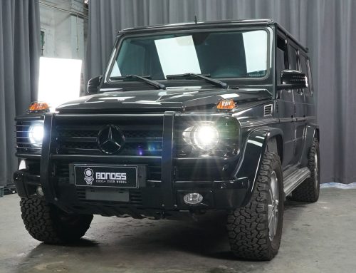 BONOSS Forged Active Cooling 2013 Mercedes-Benz G-Class Wheel Spacers Front 35mm Rear 35mm Before and After