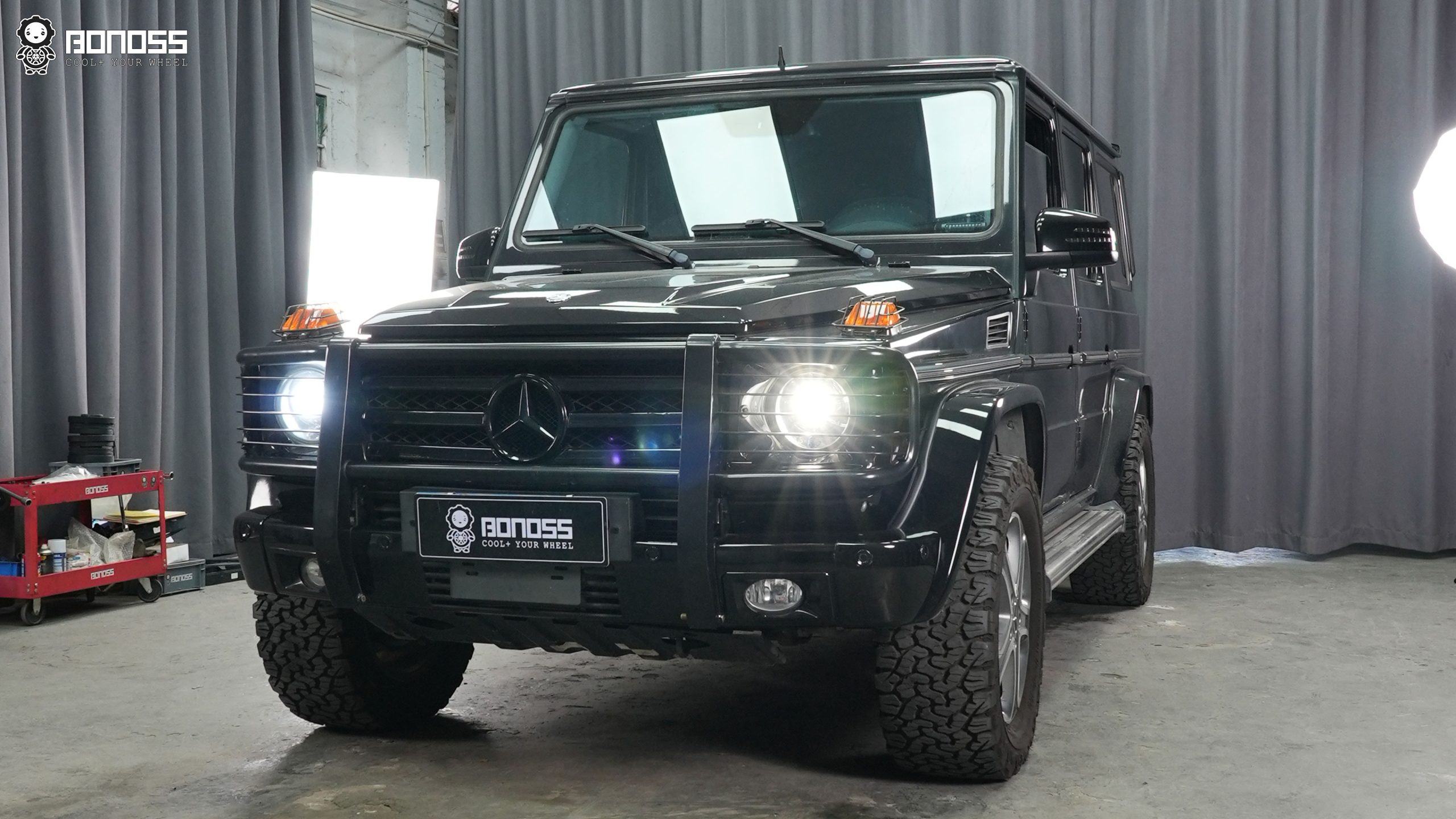 BONOSS Forged Active Cooling 2013 Mercedes-Benz G-Class Wheel Spacers Front 35mm Rear 35mm Before and After (20)