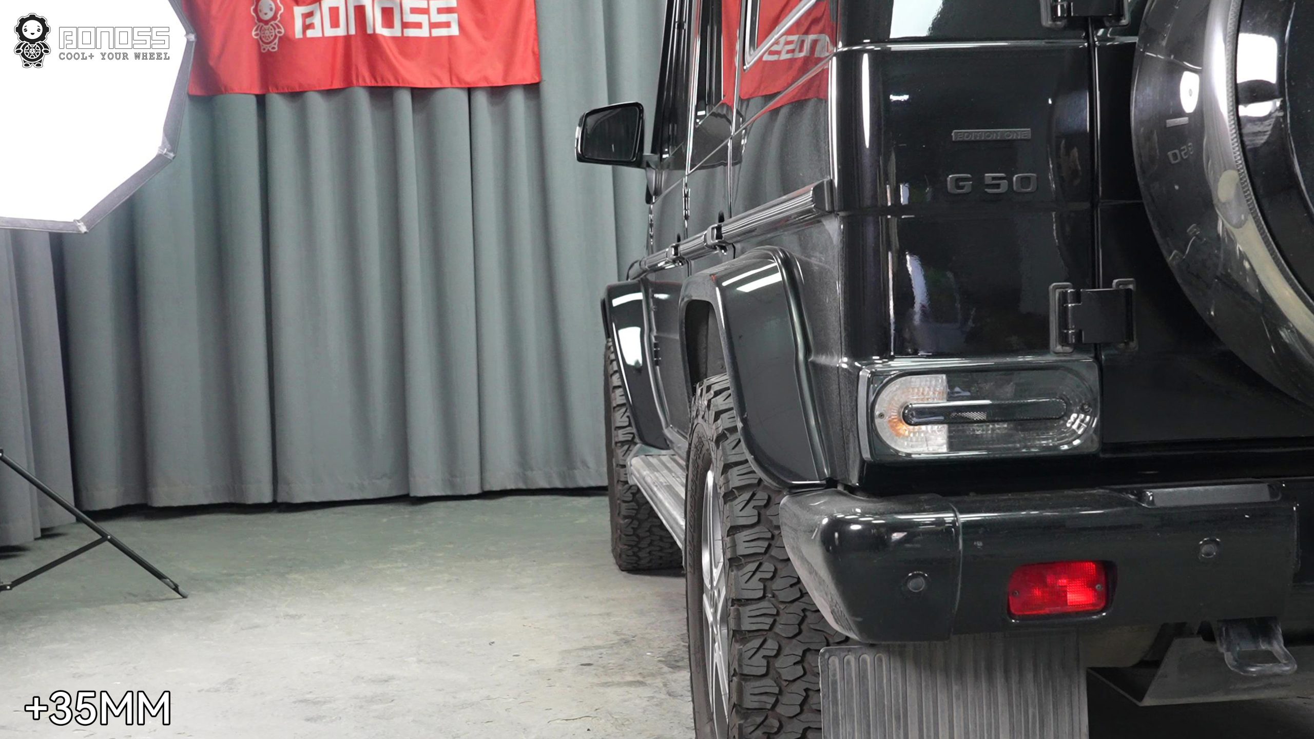 BONOSS Forged Active Cooling 2013 Mercedes-Benz G-Class Wheel Spacers Front 35mm Rear 35mm Before and After (5)
