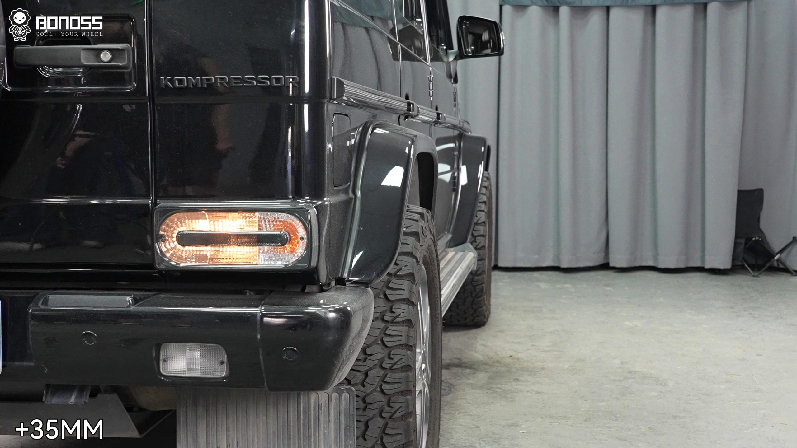 BONOSS Forged Active Cooling 2013 Mercedes-Benz G-Class Wheel Spacers Front 35mm Rear 35mm Before and After (6)