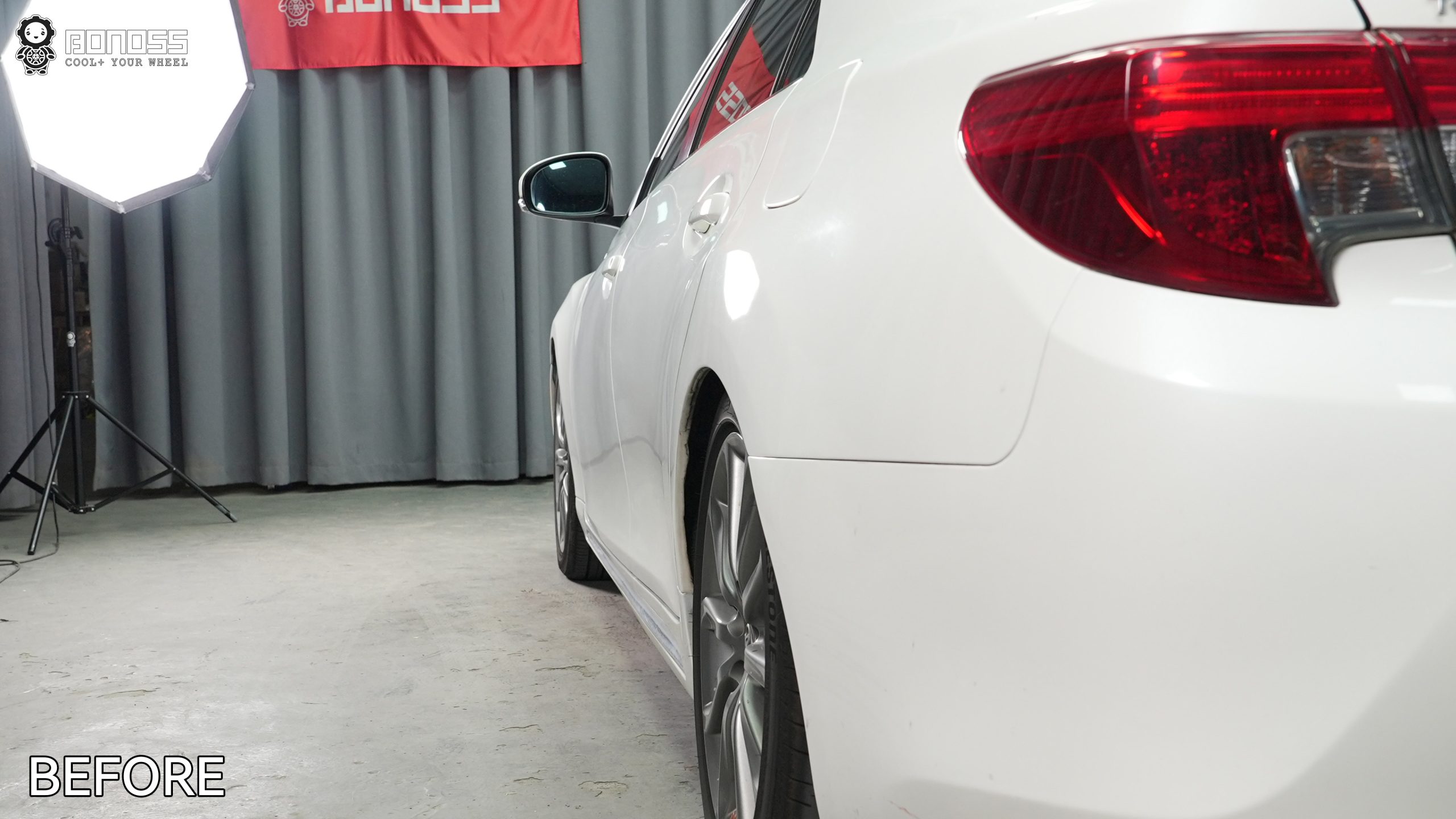 BONOSS Forged Active Cooling 2013 Toyota Mark X Wheel Spacers Front 15mm Rear 20mm Before and After (10)