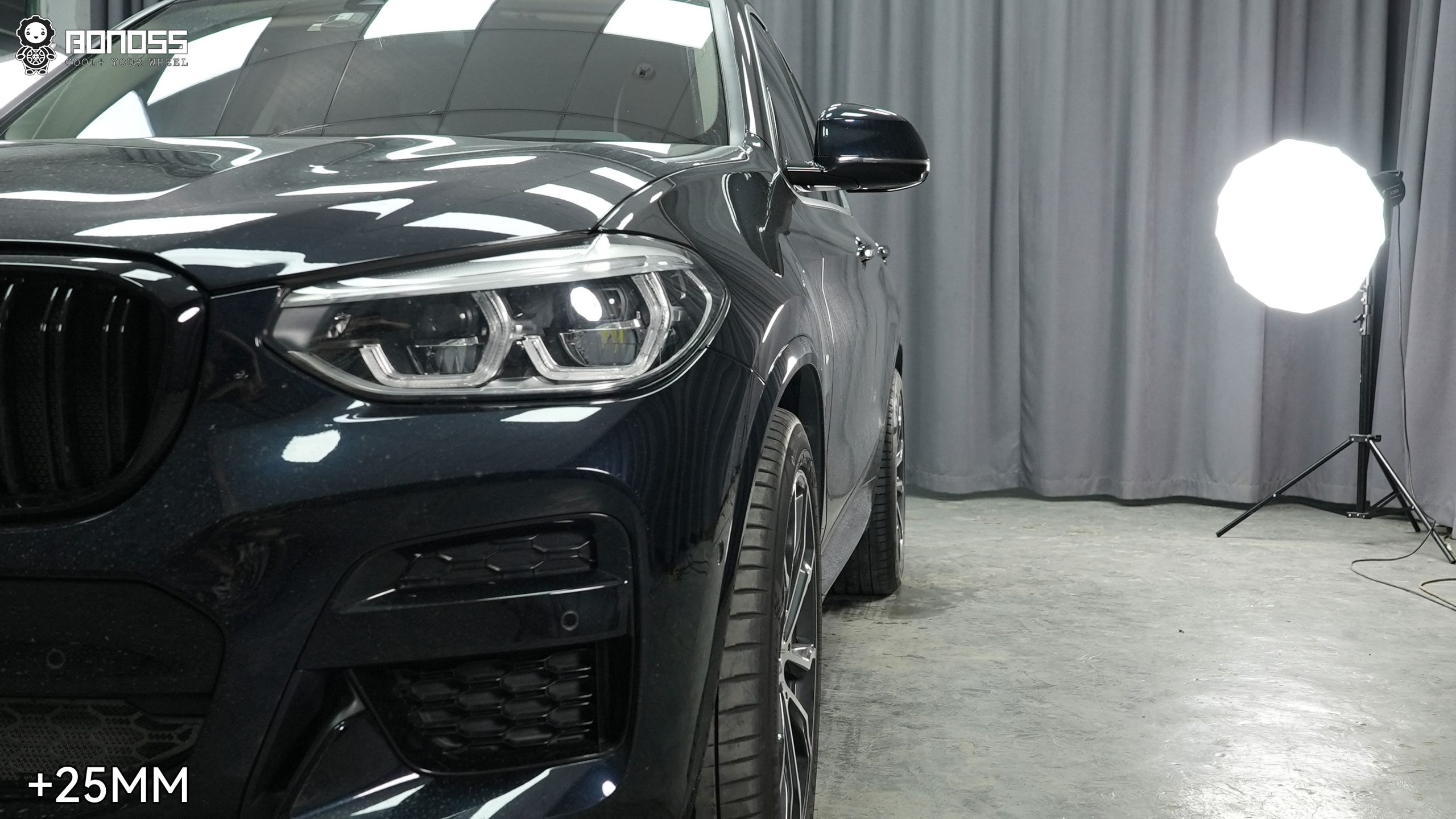 BONOSS Forged Active Cooling 2021 BMW X3 Wheel Spacers Front 25mm Rear 25mm Before and After (3)