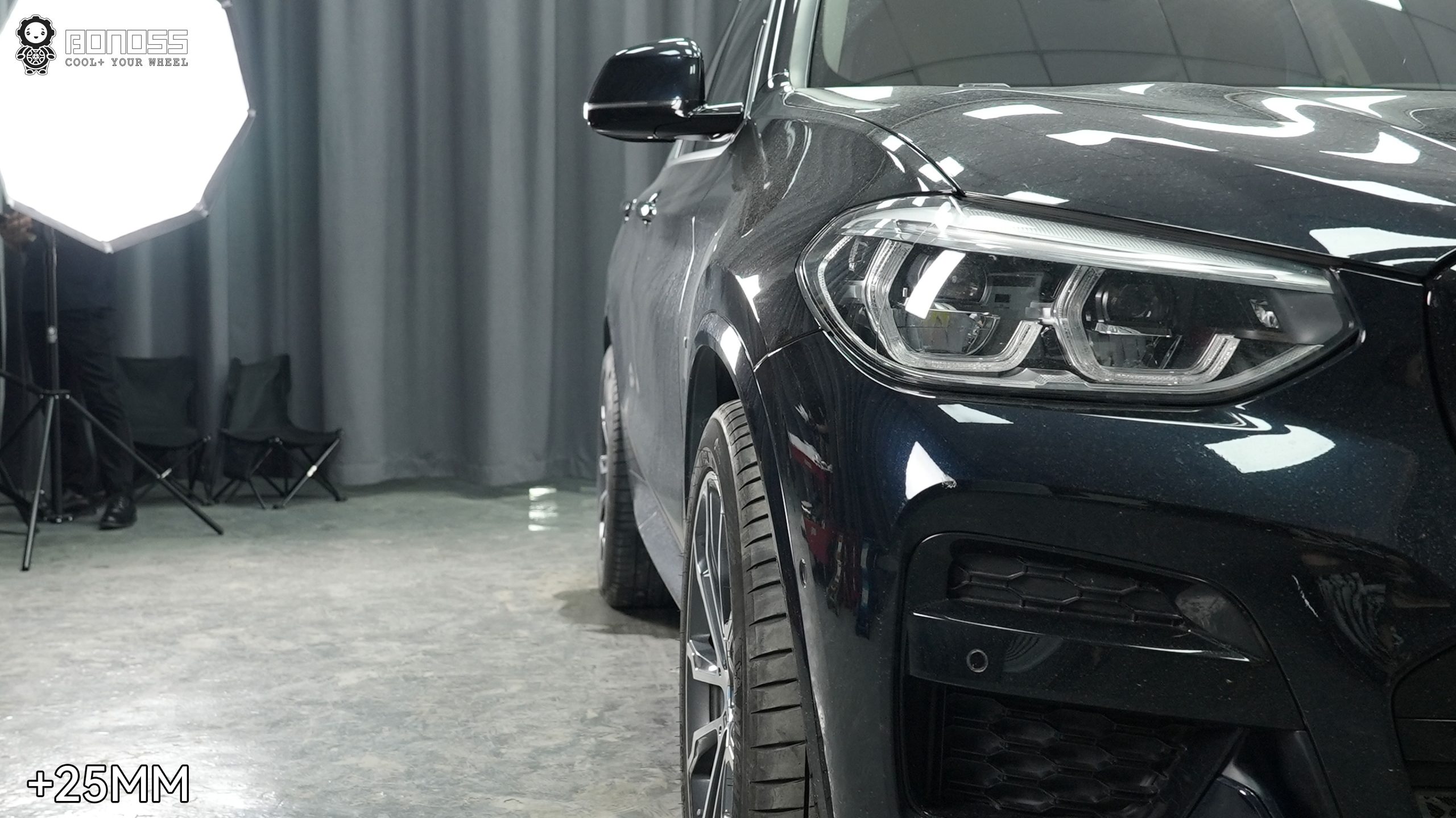 BONOSS Forged Active Cooling 2021 BMW X3 Wheel Spacers Front 25mm Rear 25mm Before and After (4)