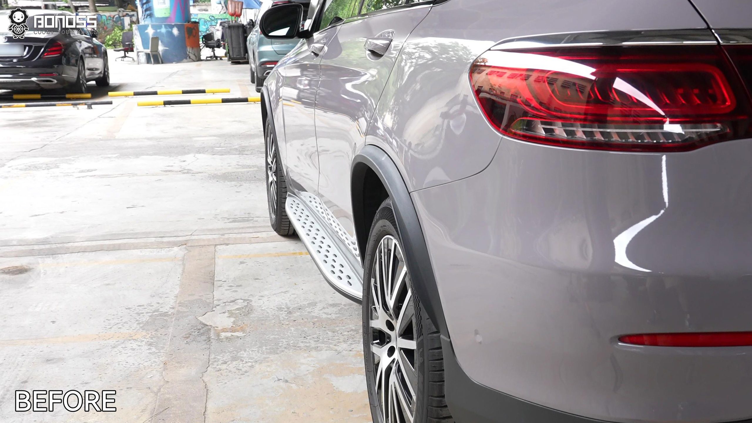 BONOSS Forged Active Cooling 2021 Mercedes-Benz GLC-Class Wheel Spacers Front 25mm Rear 35mm Before and After (10)
