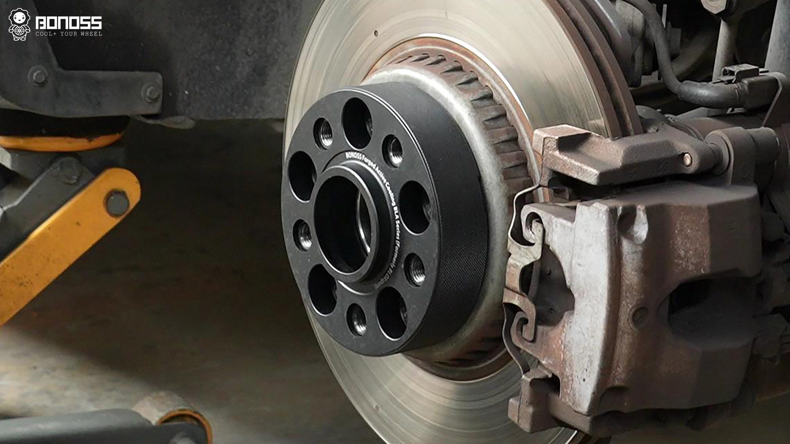 BONOSS Forged Active Cooling 2021 Mercedes-Benz GLC-Class Wheel Spacers Front 25mm Rear 35mm Before and After (14)
