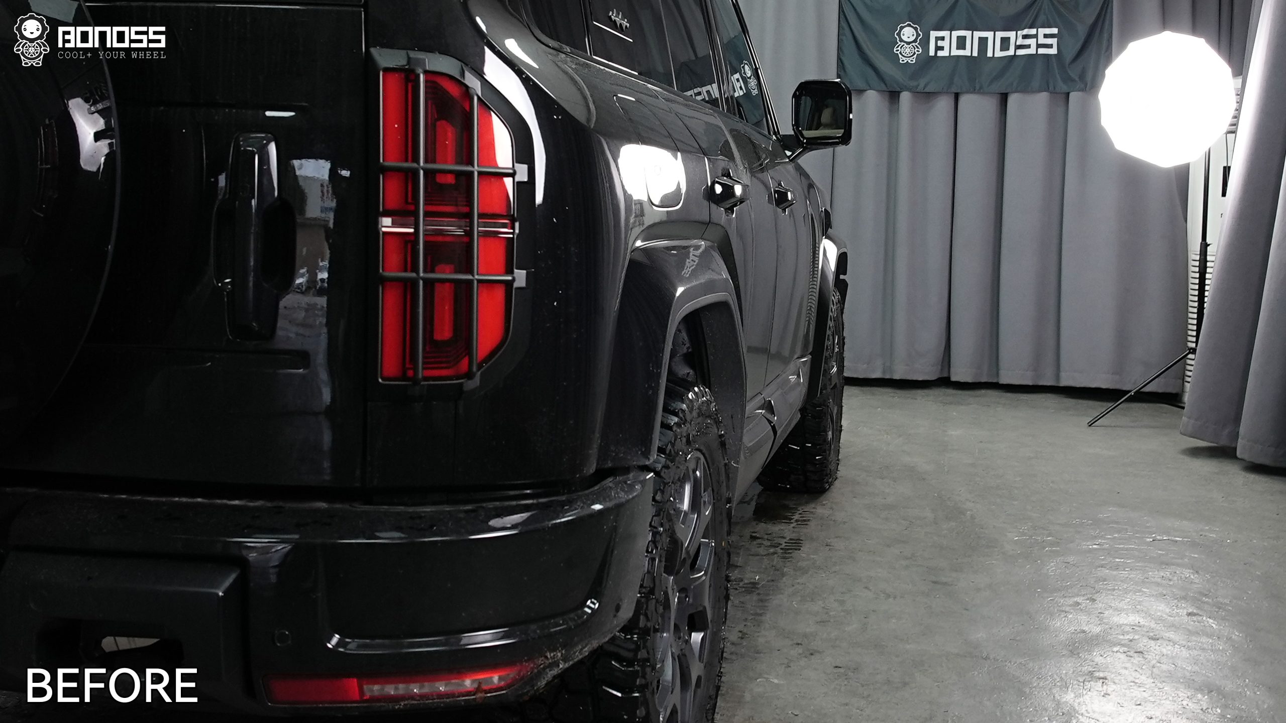 BONOSS Forged Active Cooling 2023 BYD Leopard 5 Wheel Spacers Front 25mm Rear 25mm Before and After (11)