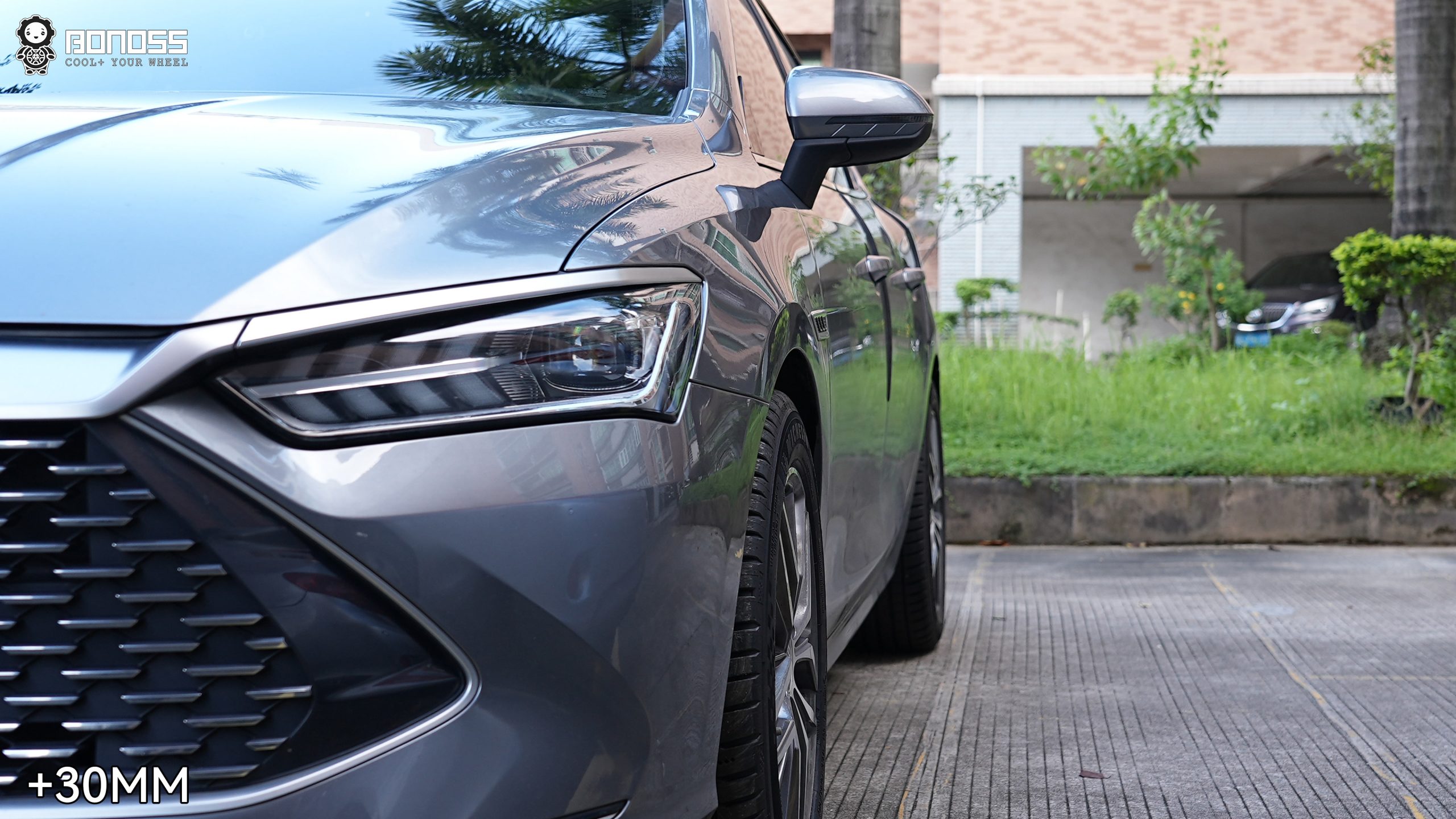 BONOSS Forged Active Cooling 2023 BYD Qin Plus Wheel Spacers Front 30mm Rear 30mm Before and After (3)