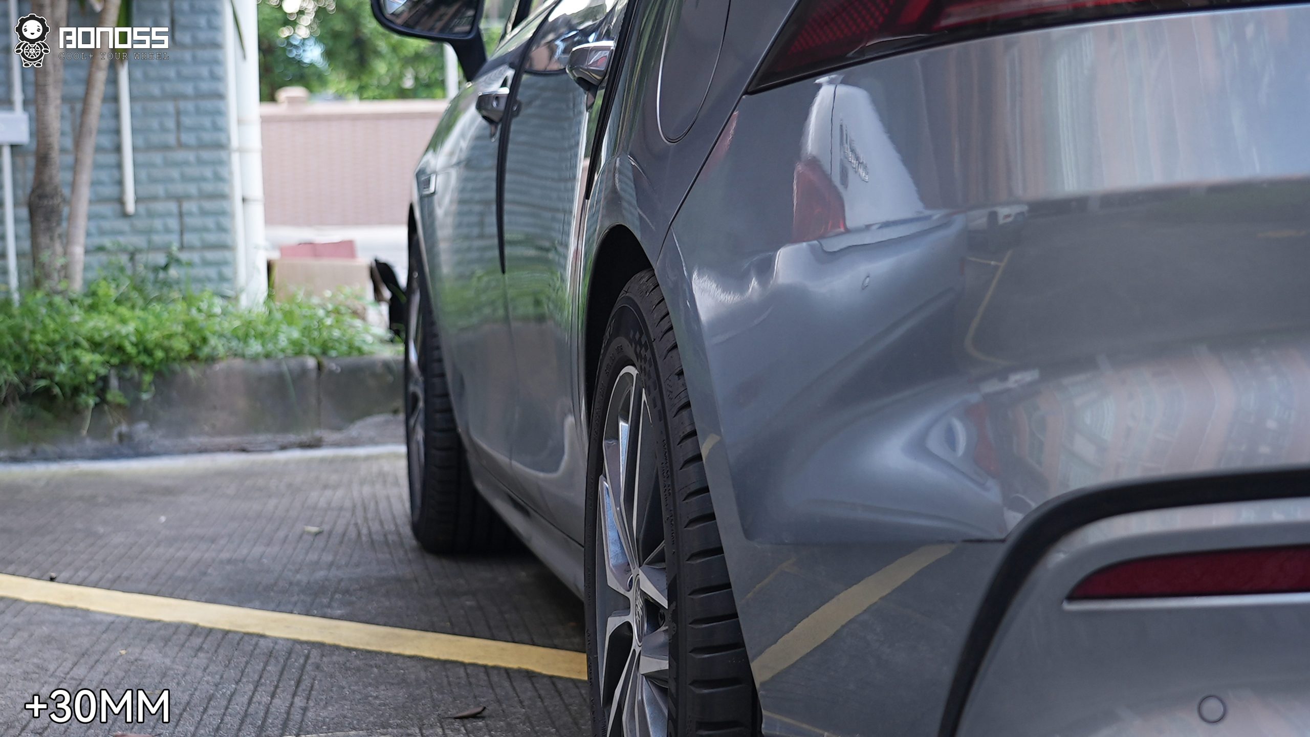 BONOSS Forged Active Cooling 2023 BYD Qin Plus Wheel Spacers Front 30mm Rear 30mm Before and After (5)