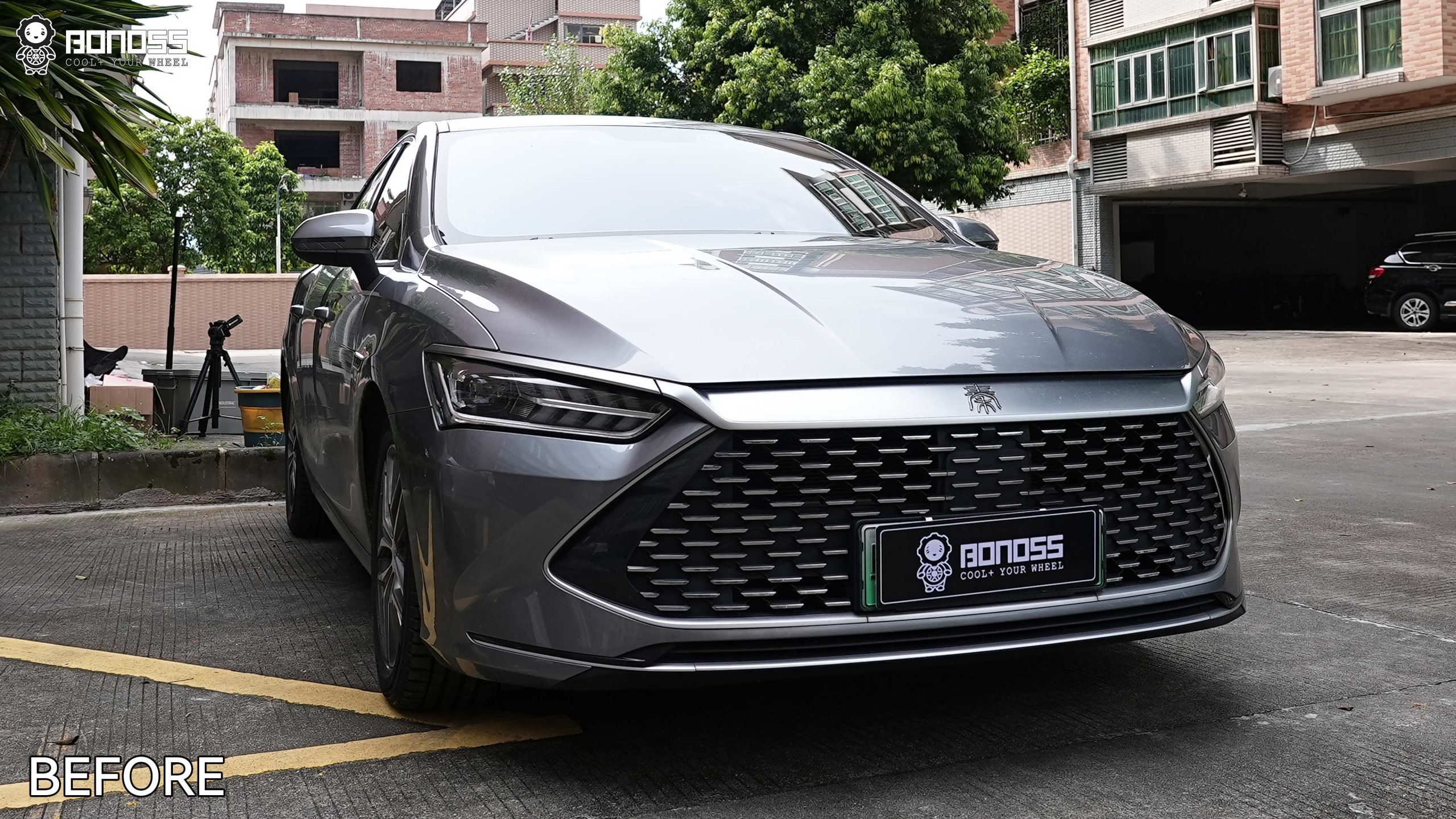 BONOSS Forged Active Cooling 2023 BYD Qin Plus Wheel Spacers Front 30mm Rear 30mm Before and After (7)