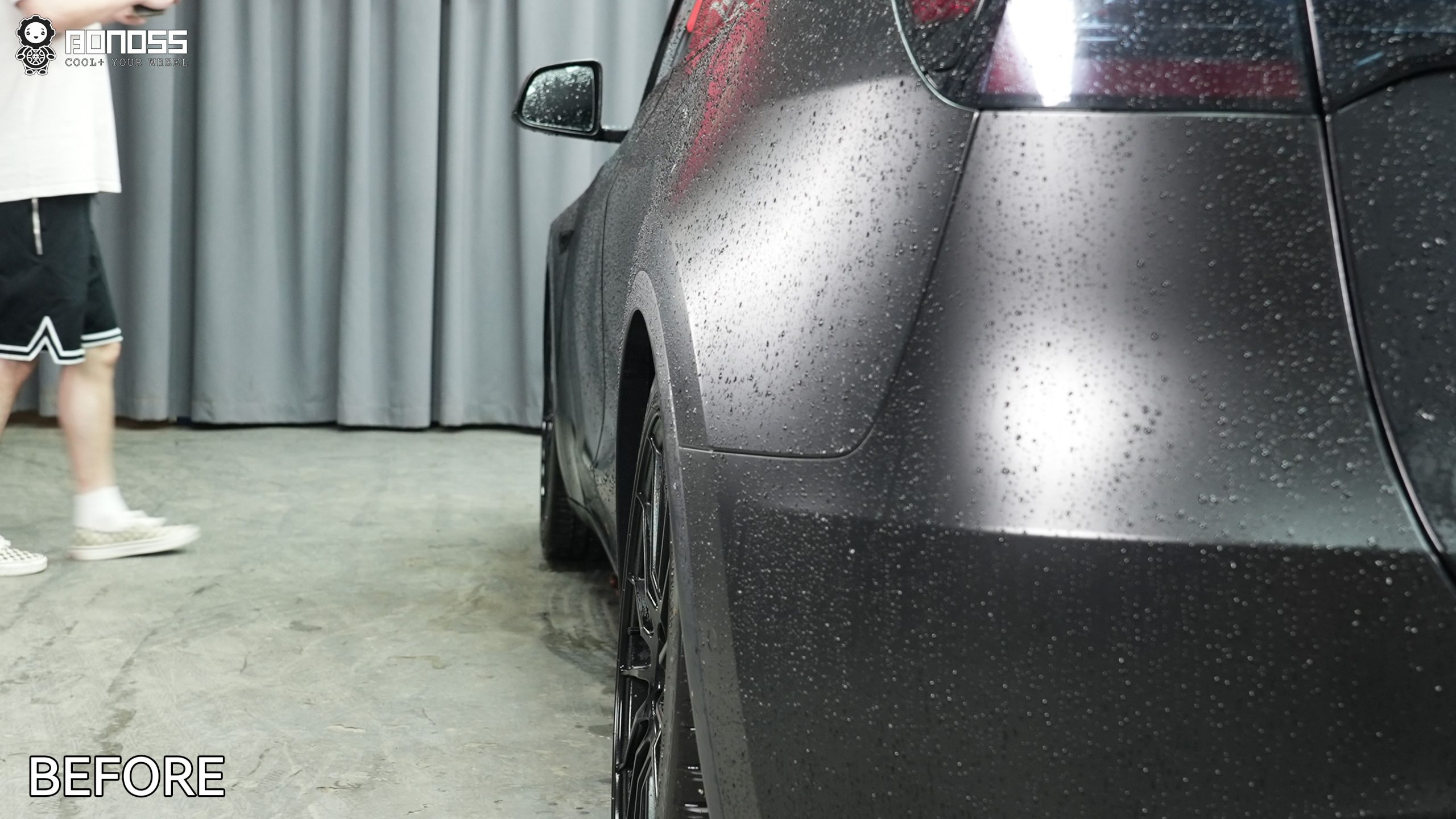 BONOSS Forged Active Cooling 2023 Tesla Model Y Wheel Spacers Front 15mm Rear 20mm Before and After (10)