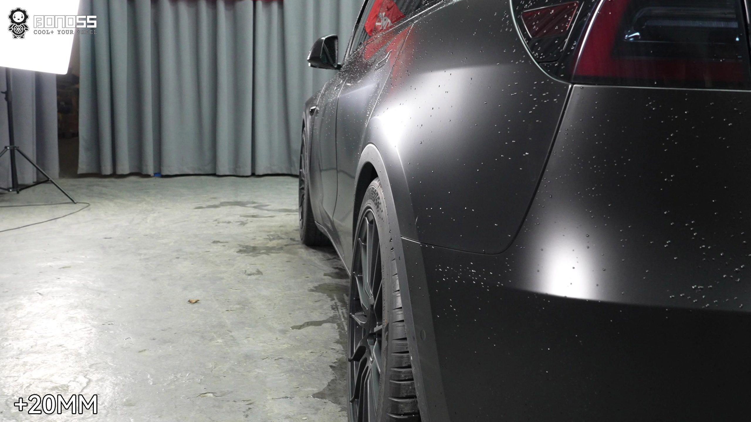 BONOSS Forged Active Cooling 2023 Tesla Model Y Wheel Spacers Front 15mm Rear 20mm Before and After (5)