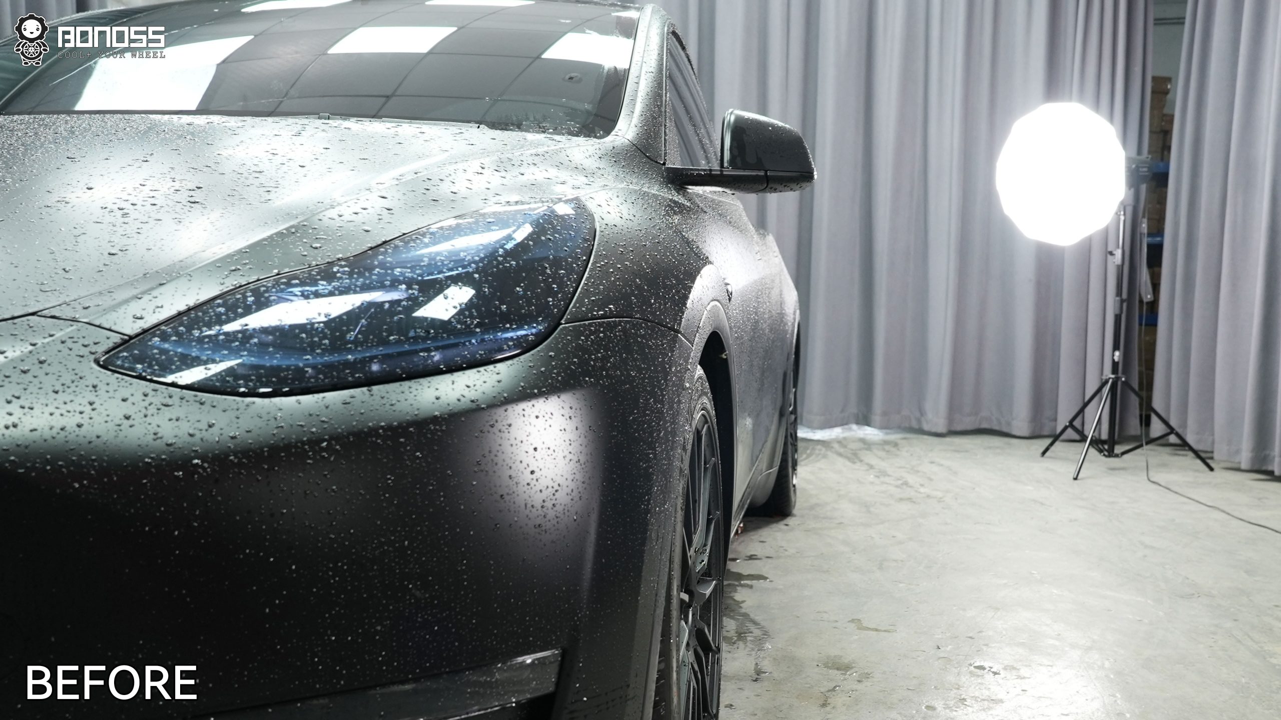 BONOSS Forged Active Cooling 2023 Tesla Model Y Wheel Spacers Front 15mm Rear 20mm Before and After (8)