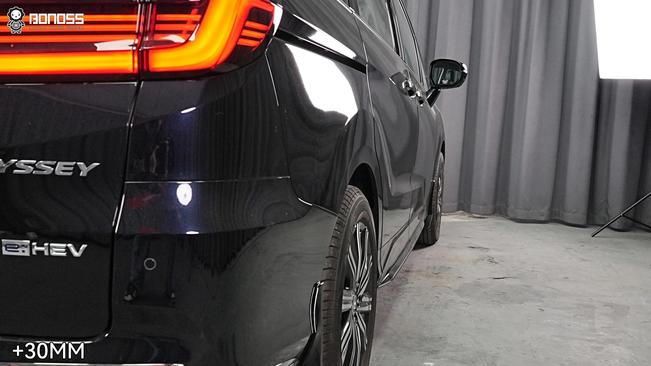 BONOSS Forged Active Cooling 2024 Honda Odyssey Wheel Spacers Front 20mm Rear 30mm Before and After (6)