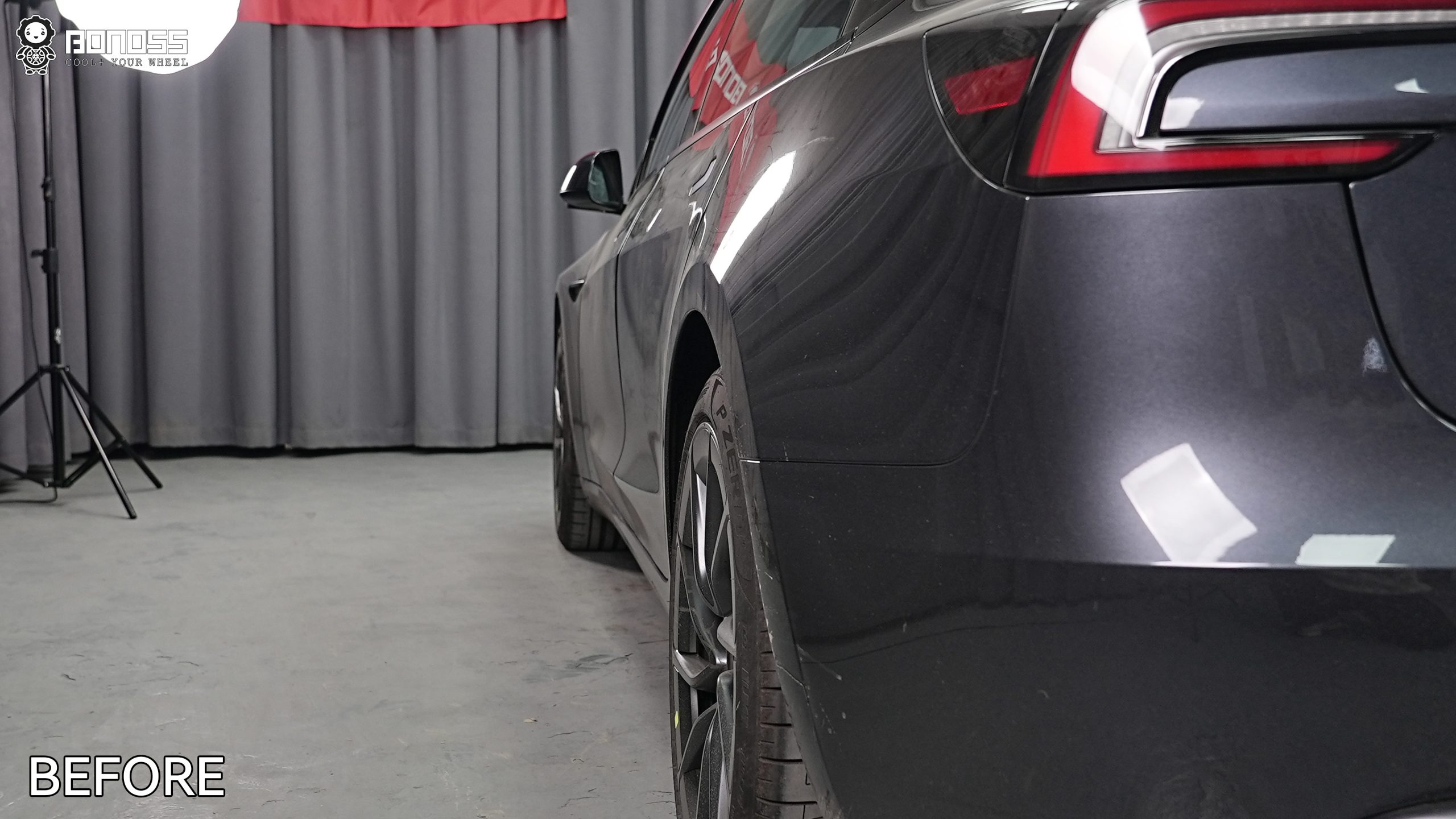 BONOSS Forged Active Cooling 2024 Tesla Model 3 Performance Wheel Spacers Front 15mm Rear 20mm Before and After (10)