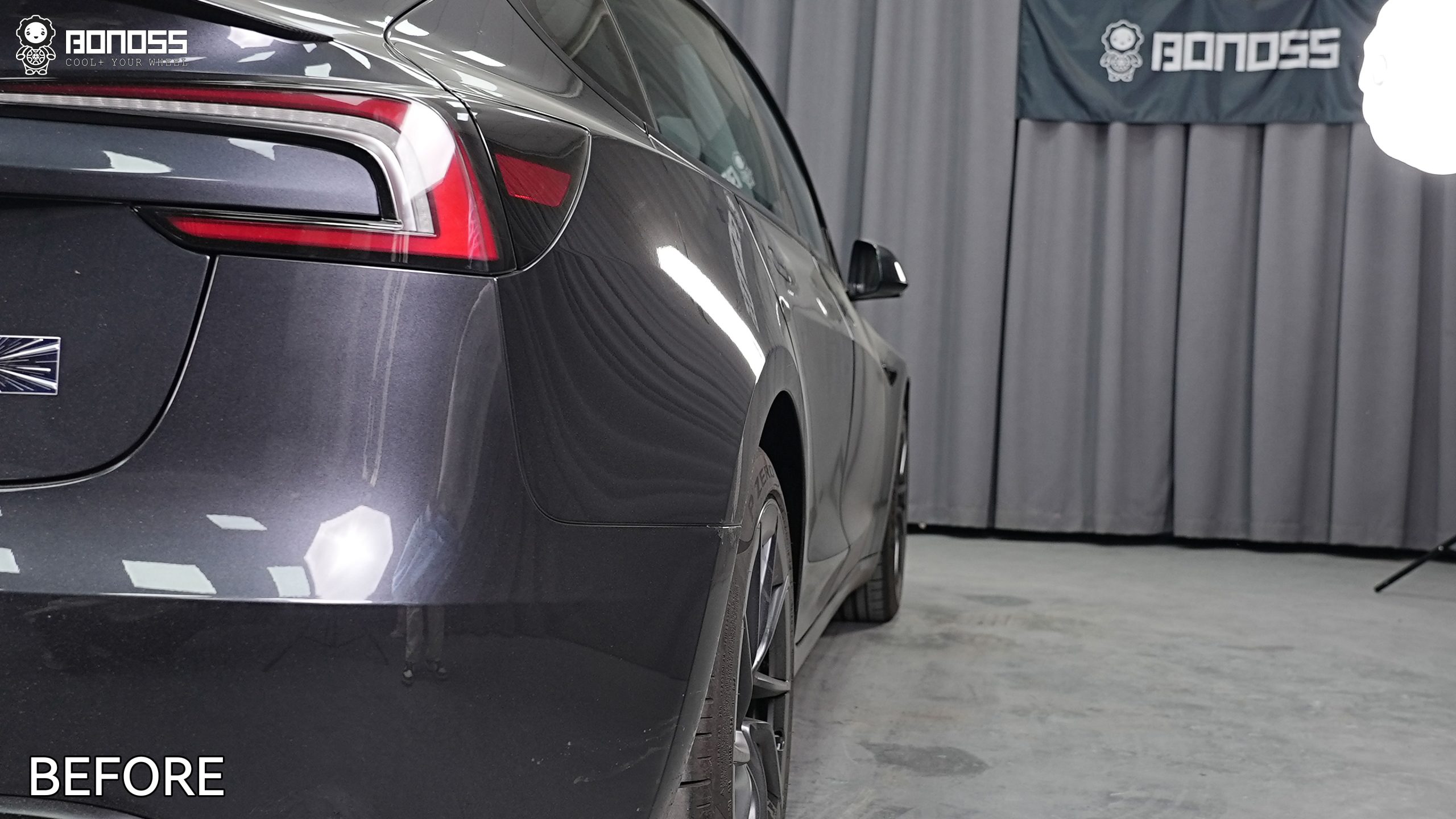 BONOSS Forged Active Cooling 2024 Tesla Model 3 Performance Wheel Spacers Front 15mm Rear 20mm Before and After (11)