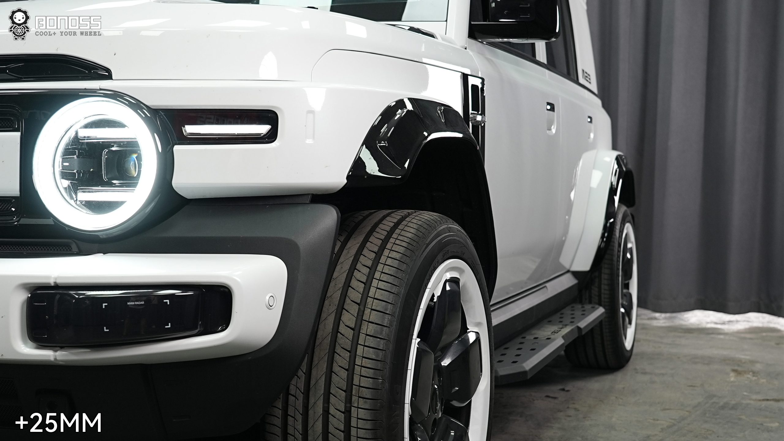 BONOSS Forged Active Cooling 2025 iCAR V23 Wheel Spacers Front 25mm Rear 30mm Before and After (3)