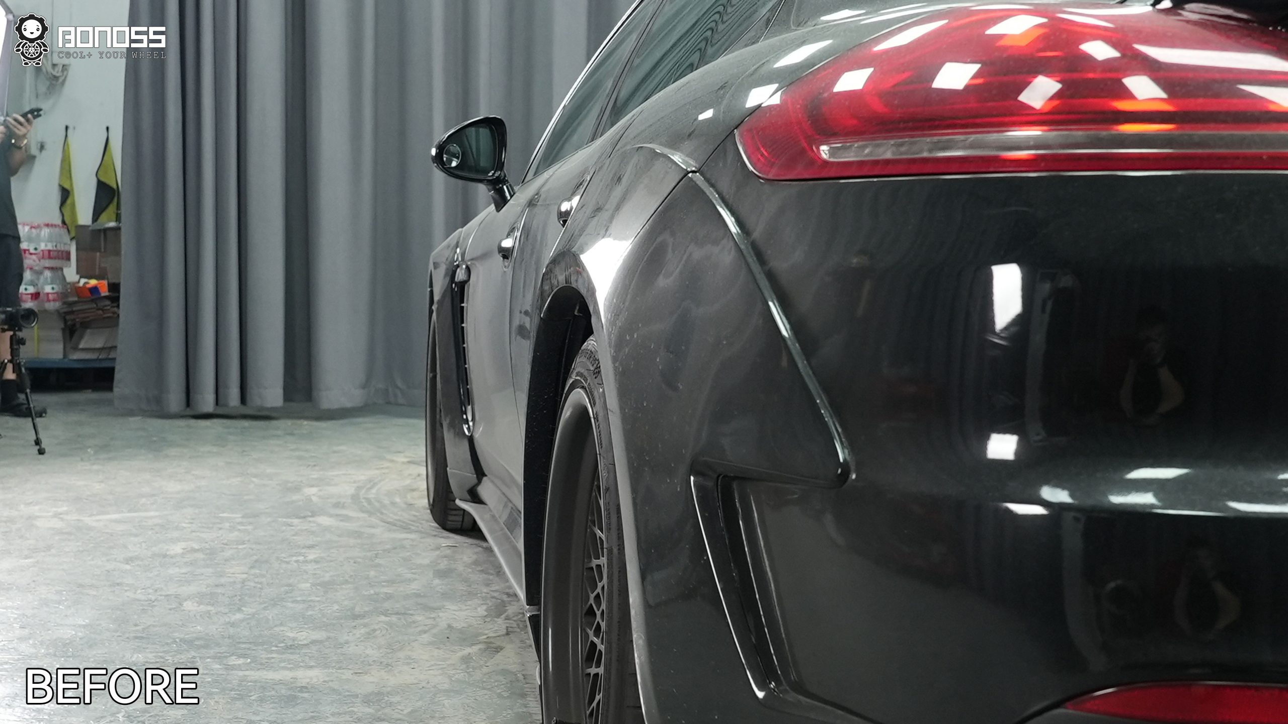 BONOSS Forged Lightweight Plus 2010 Porsche Panamera Wheel Spacers Front 7mm Rear 20mm Before and After (10)