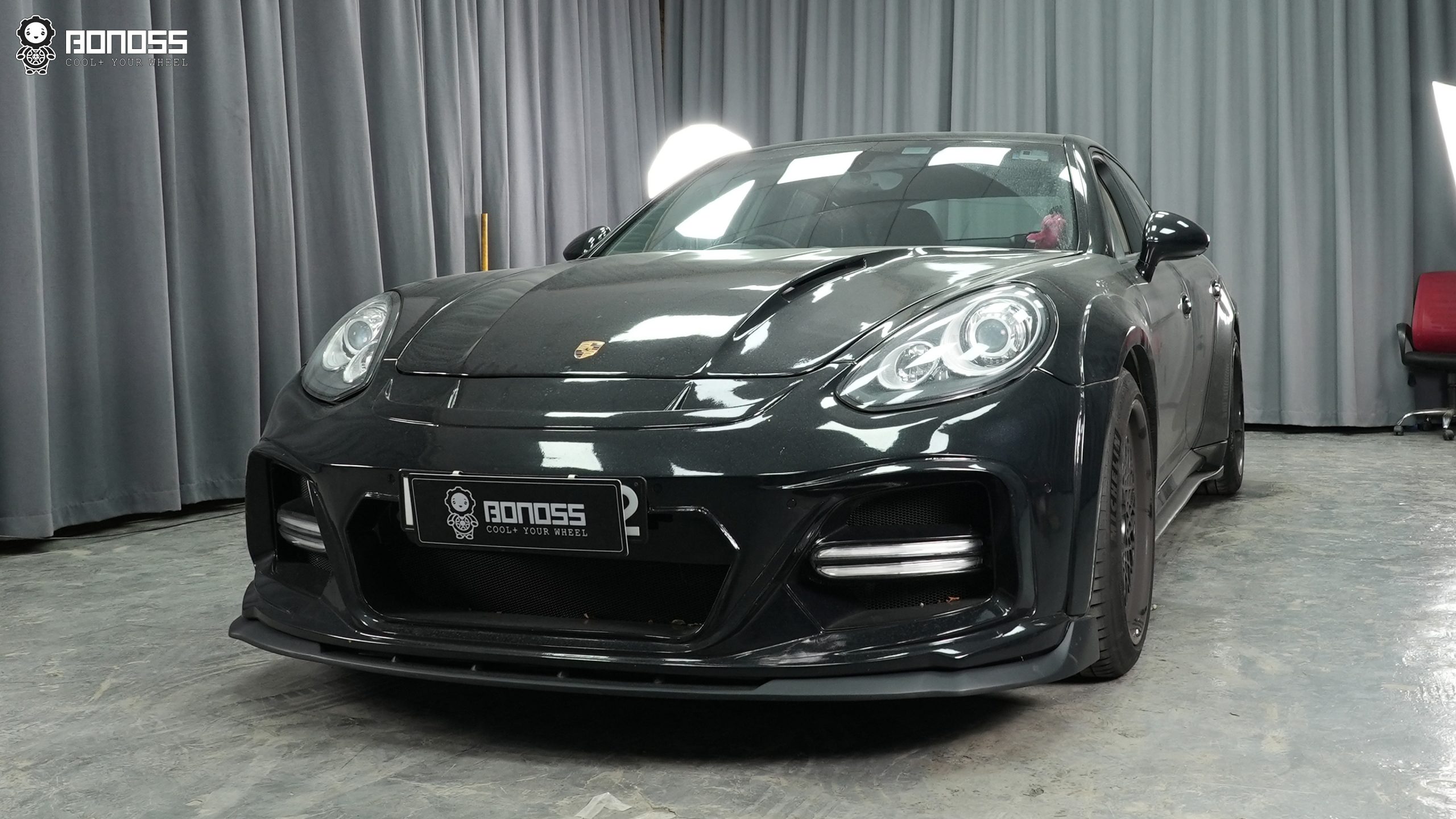 BONOSS Forged Lightweight Plus 2010 Porsche Panamera Wheel Spacers Front 7mm Rear 20mm Before and After (2)