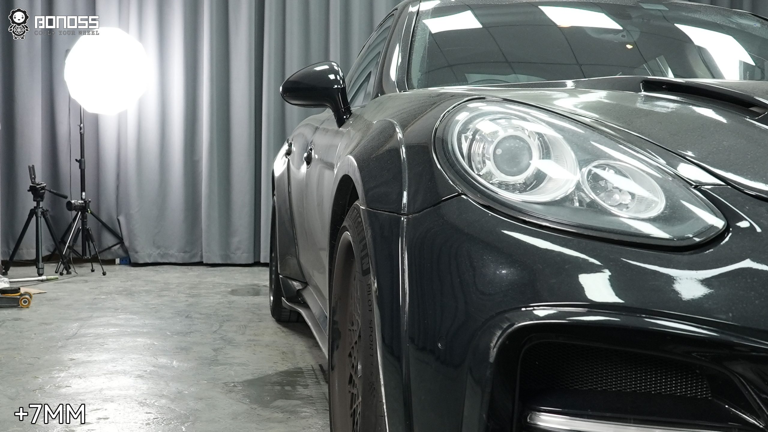 BONOSS Forged Lightweight Plus 2010 Porsche Panamera Wheel Spacers Front 7mm Rear 20mm Before and After (4)
