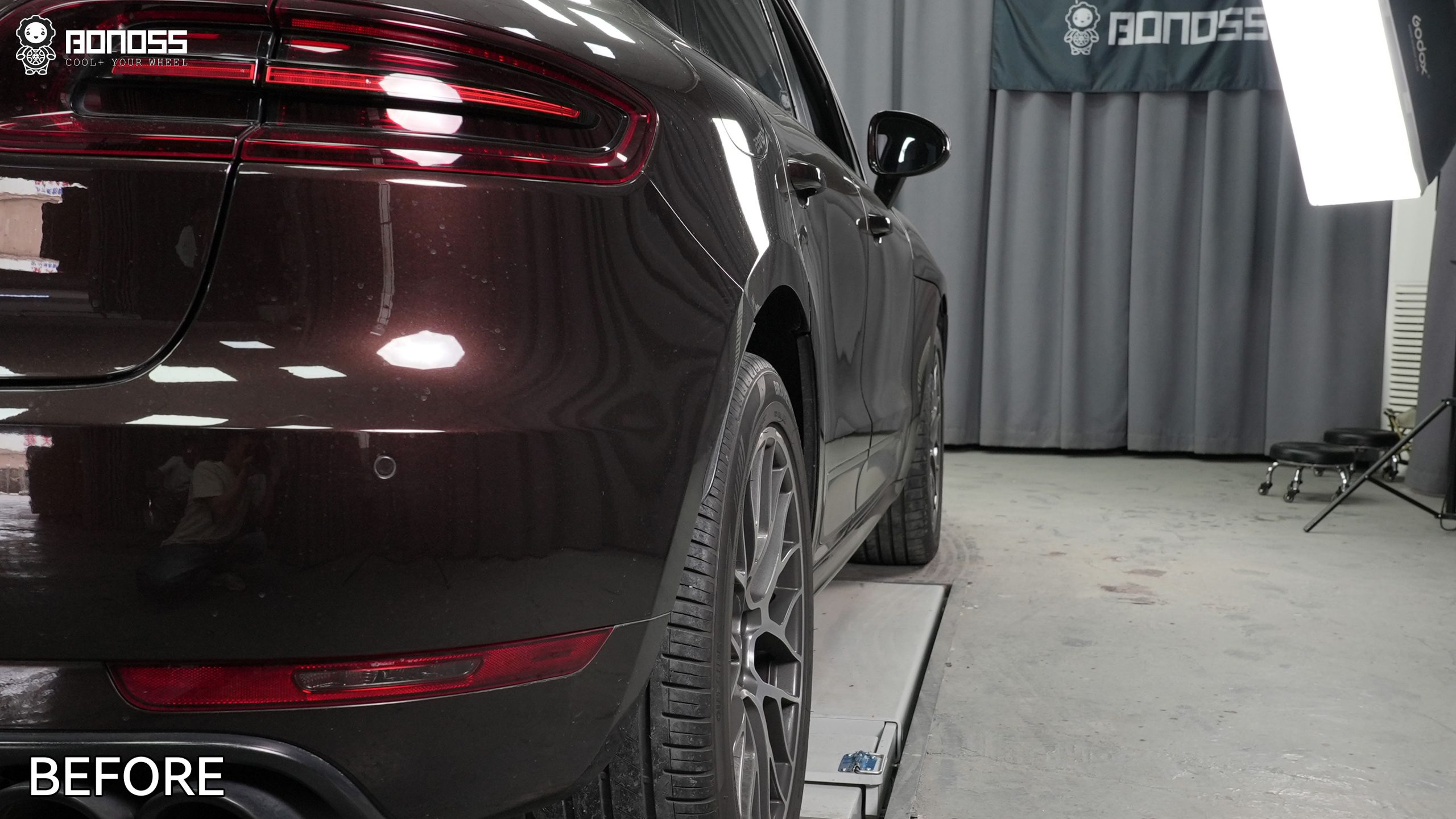 BONOSS Forged Lightweight Plus 2017 Porsche Macan GTS Wheel Spacers Front 15mm Rear 15mm Before and After (11)