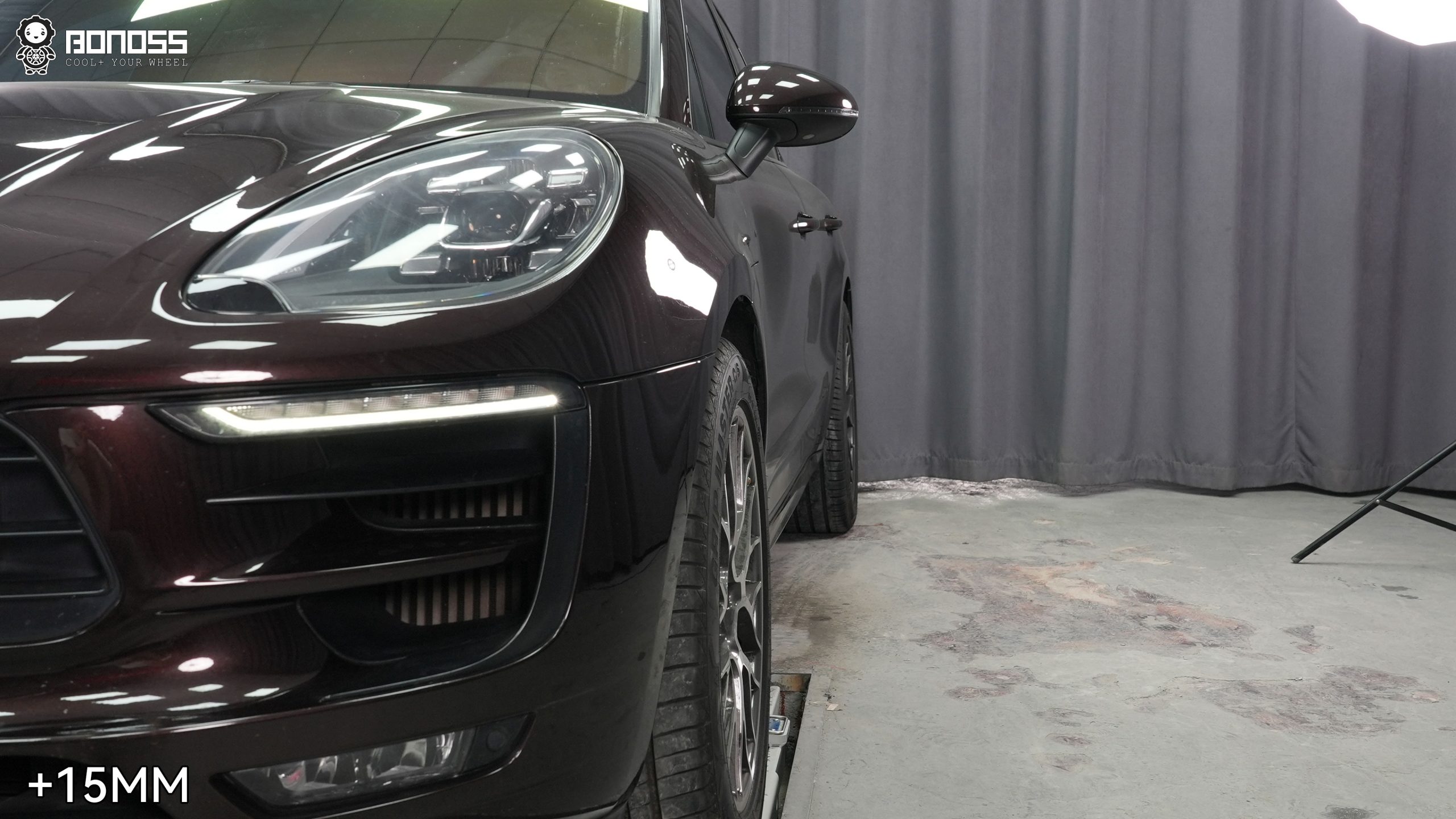 BONOSS Forged Lightweight Plus 2017 Porsche Macan GTS Wheel Spacers Front 15mm Rear 15mm Before and After (3)